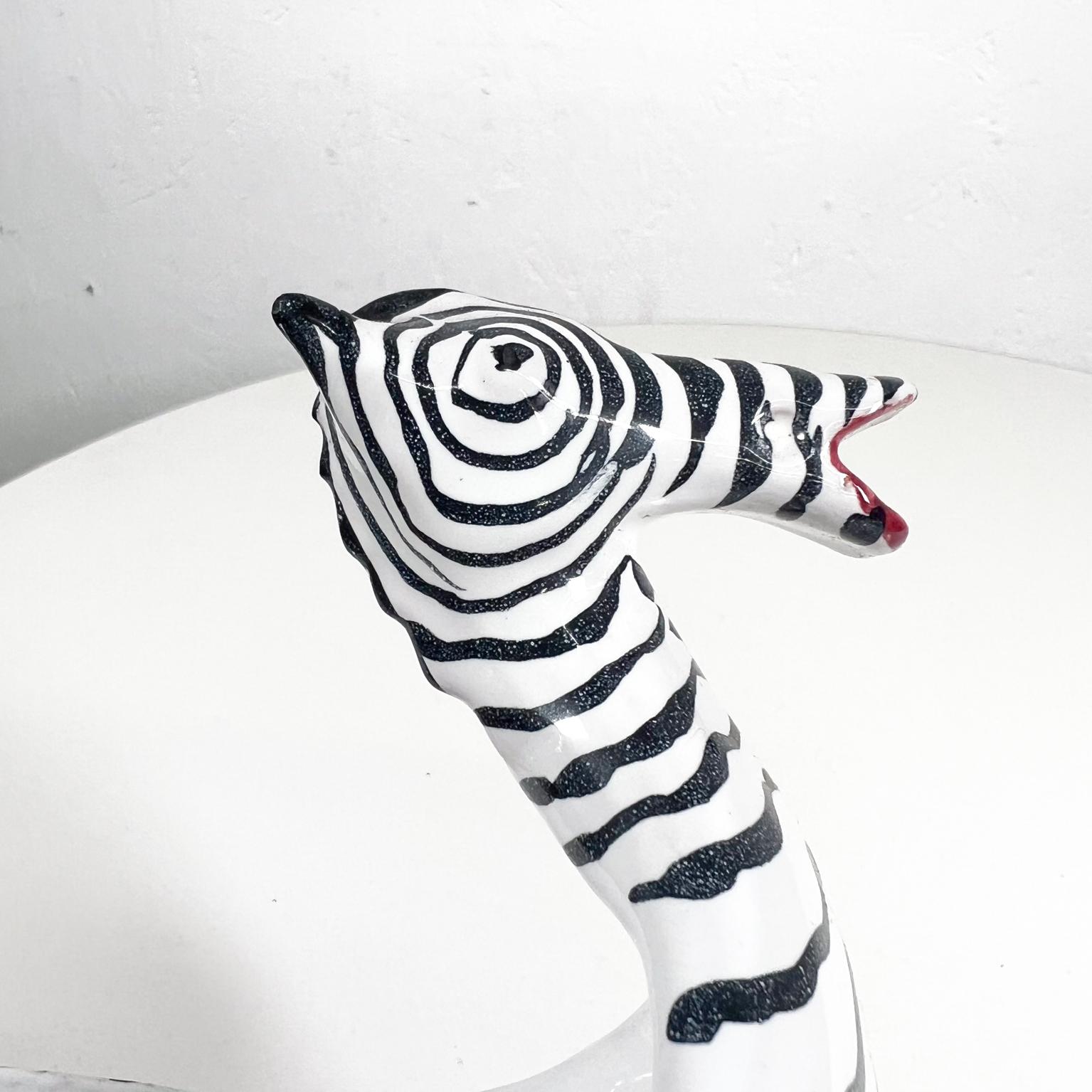 1960s Figural Zebra Bowl Animal Art Pottery by Aldo Londi Bitossi Italy For Sale 4