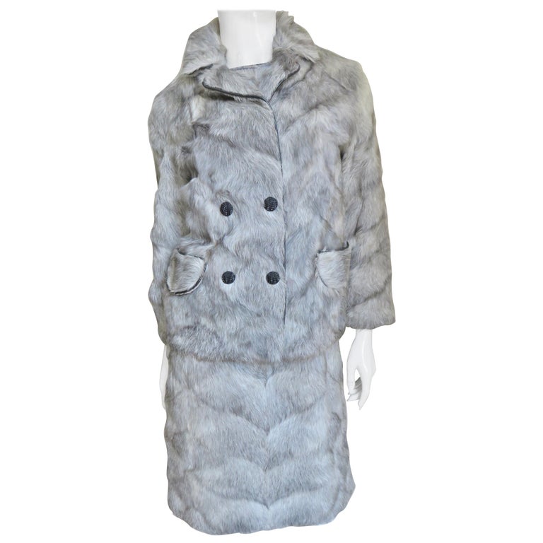 1960s Fur Dress and Jacket For Sale at 1stdibs