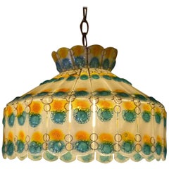 1960s Fused Art Glass Chandelier in the Manner of Michael and Frances Higgins