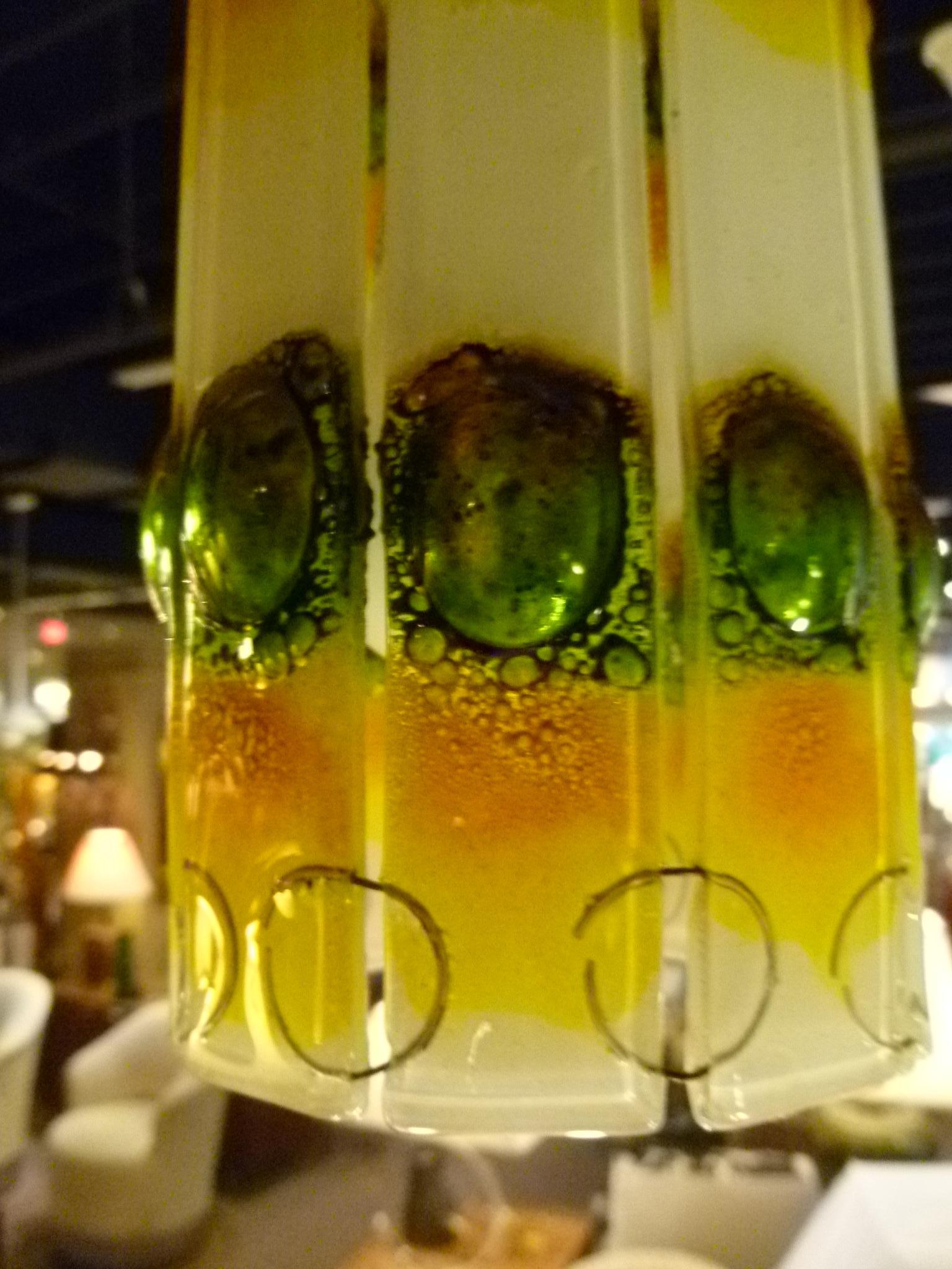 1960s Fused Art Glass Pair Pendants in the Style of Michael and Frances Higgins 4