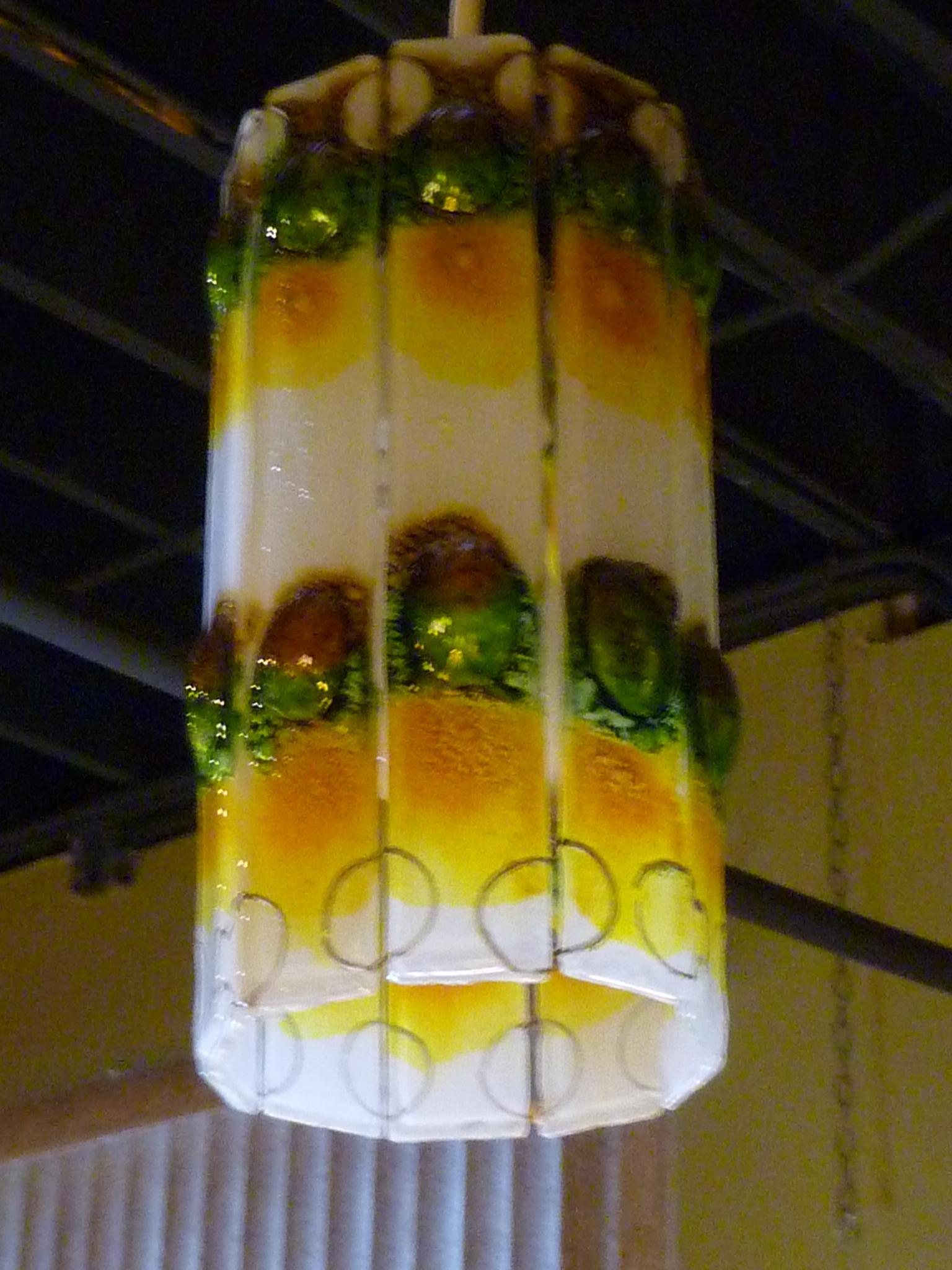 1960s Fused Art Glass Pair Pendants in the Style of Michael and Frances Higgins 8