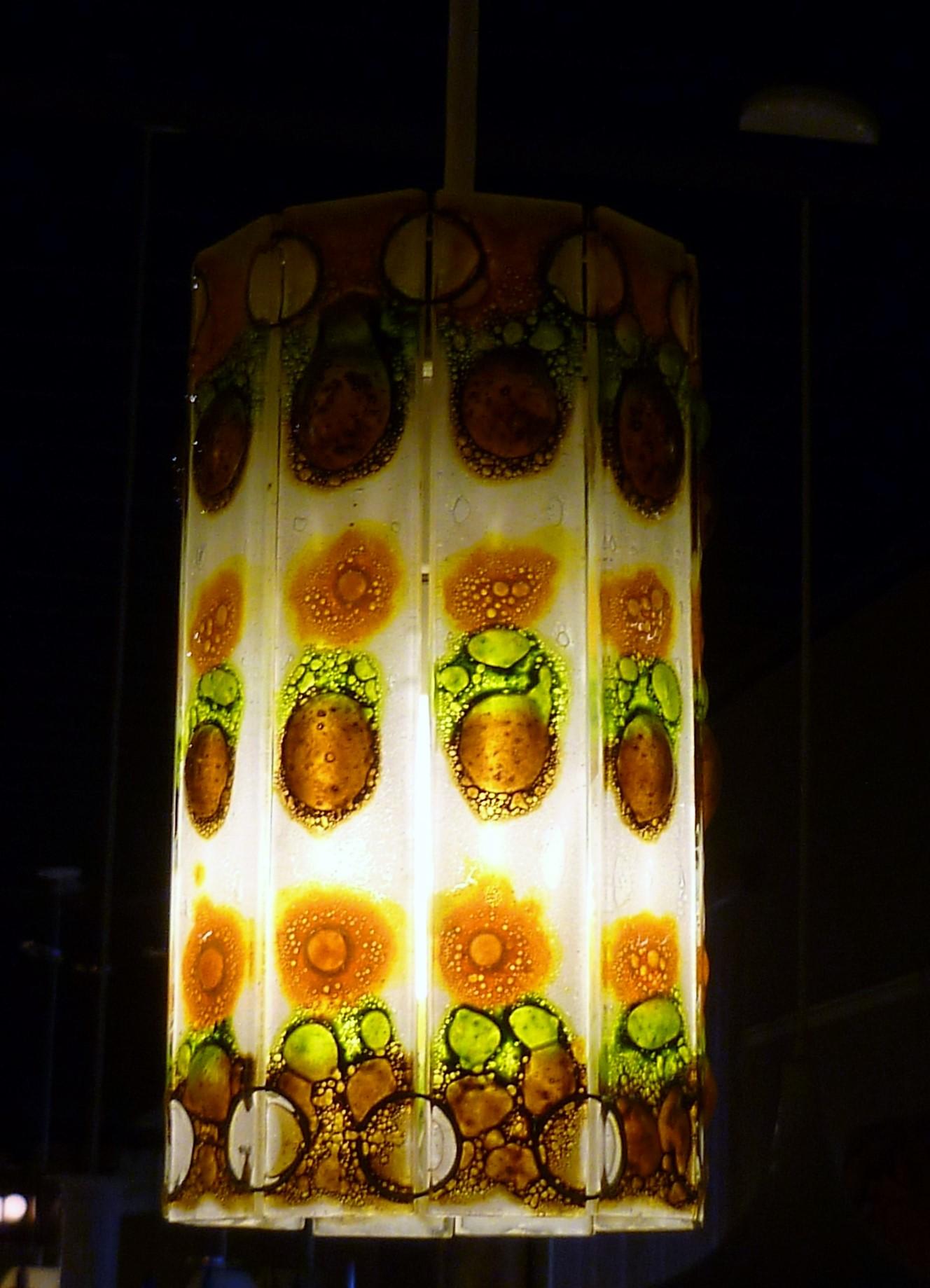 1960s Fused Art Glass Pair Pendants in the Style of Michael and Frances Higgins 2