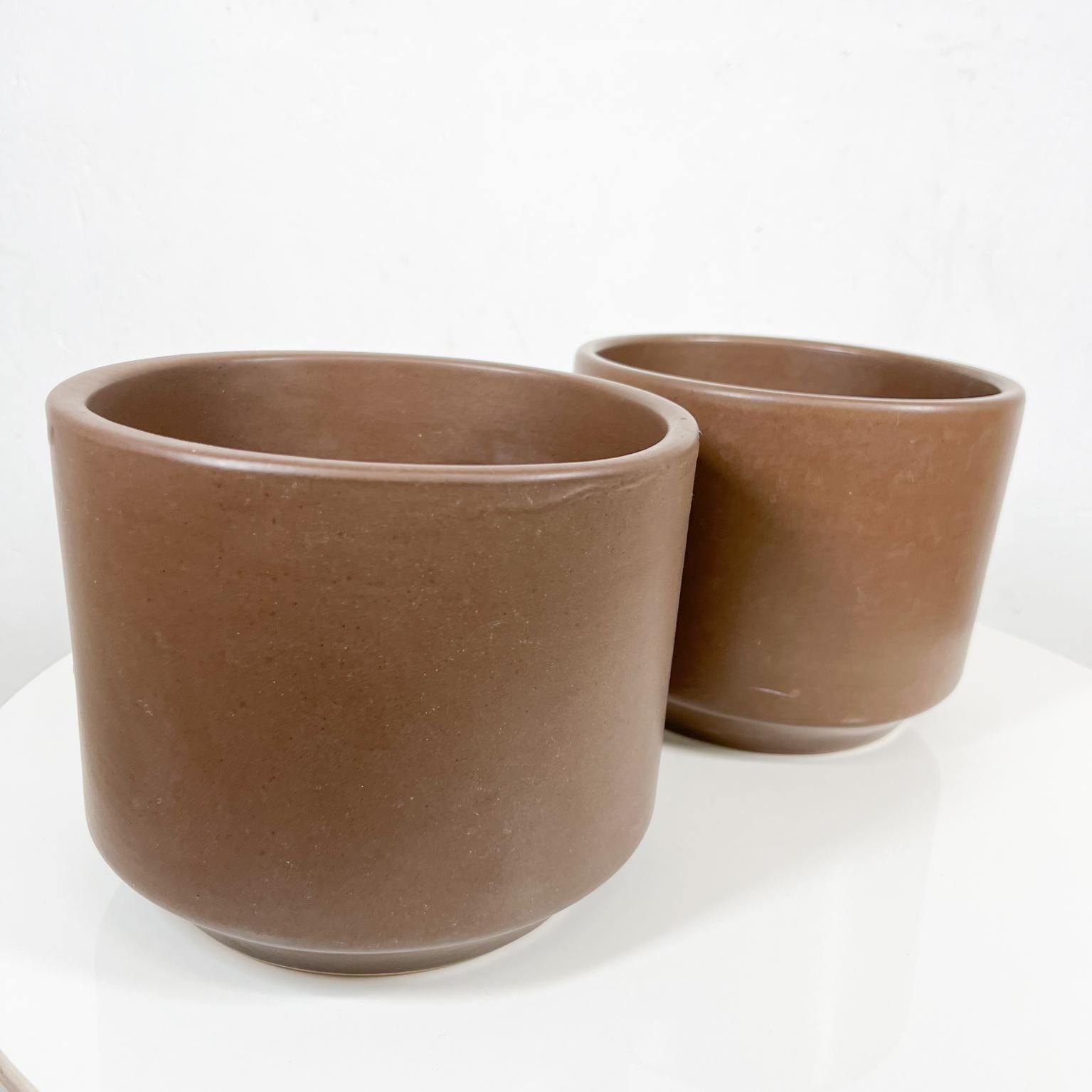 1960s Gainey Ceramics Architectural Modern Pottery Planter Set La Verne, Calif 4