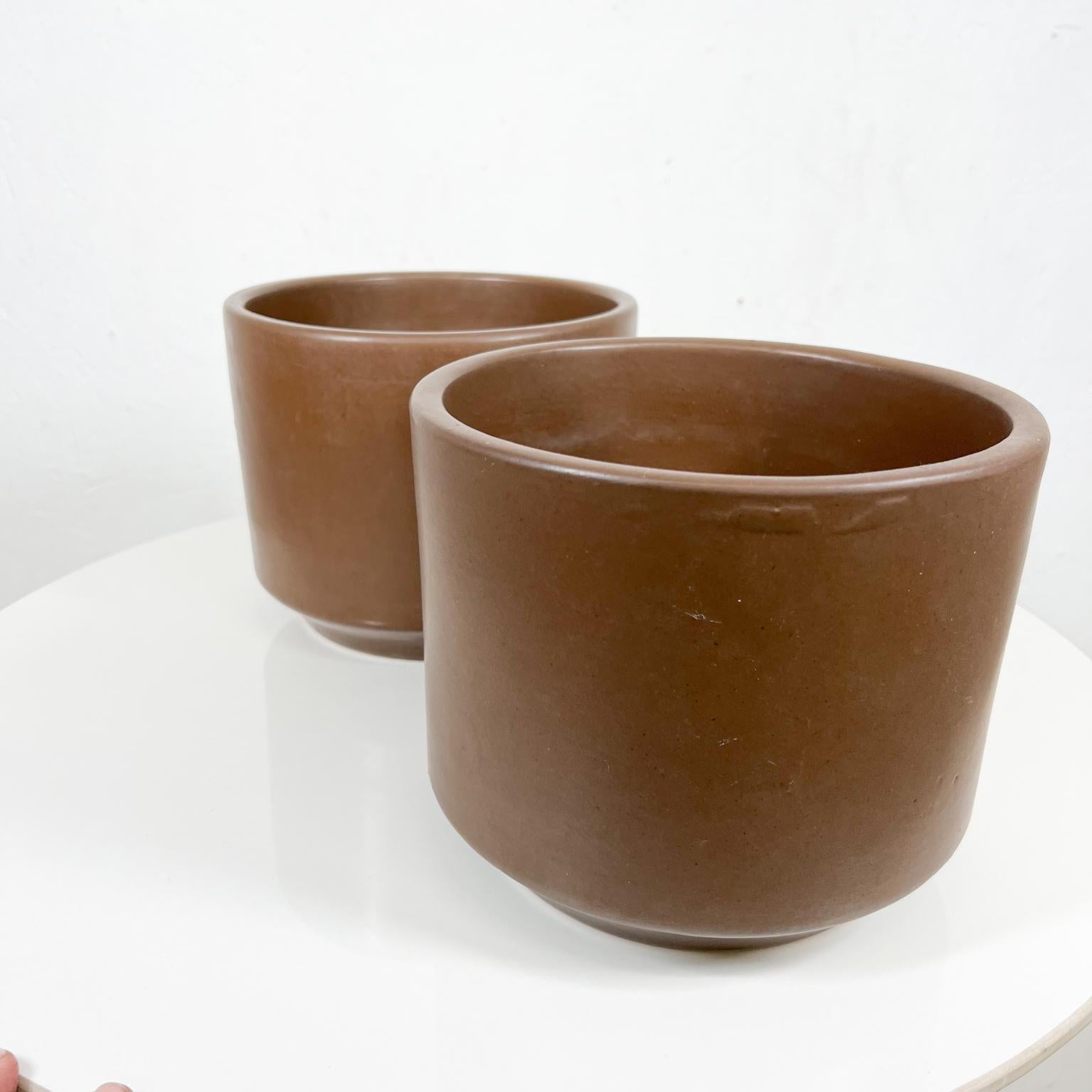 1960s Gainey Ceramics Architectural Modern Pottery Planter Set La Verne, Calif In Good Condition In Chula Vista, CA