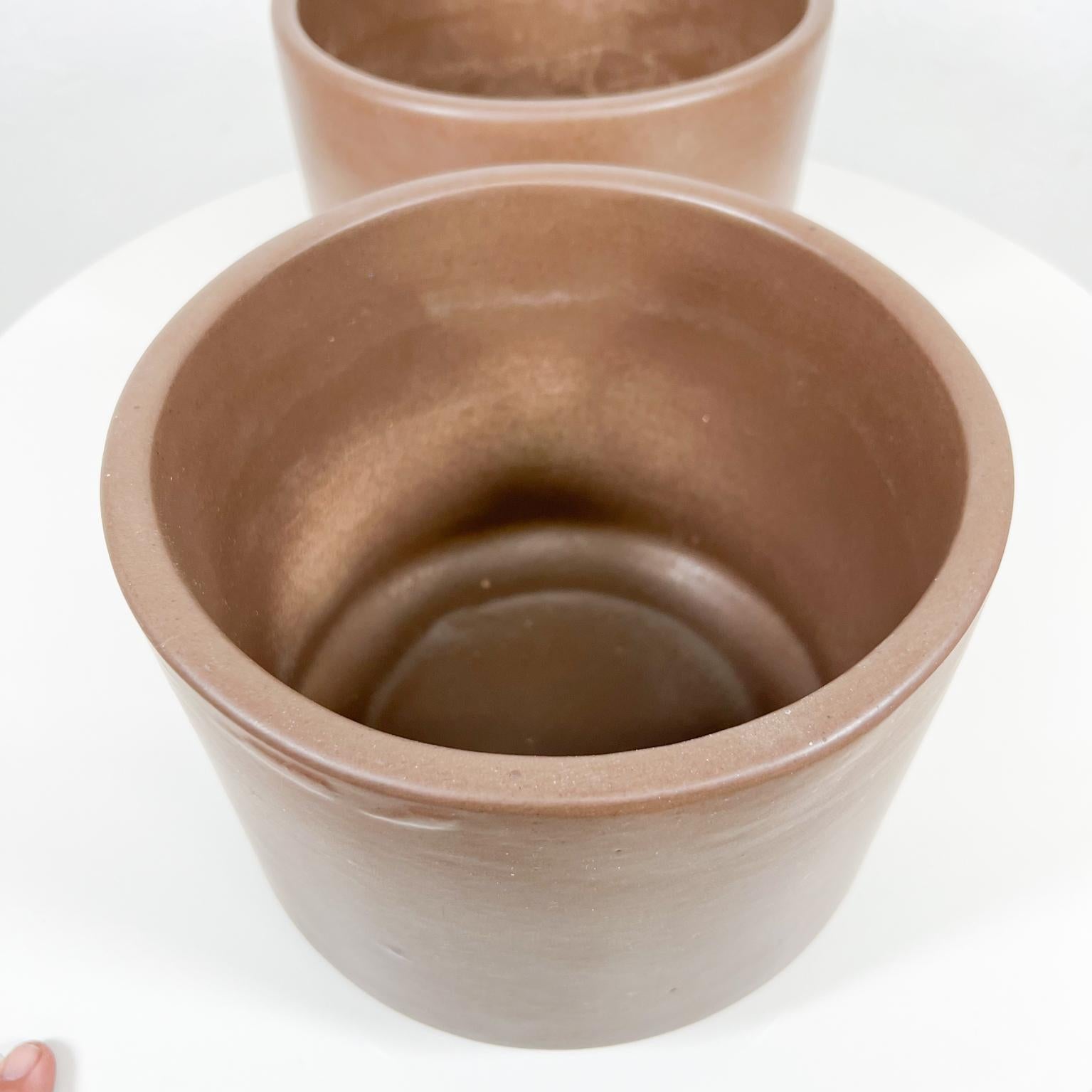 1960s Gainey Ceramics Architectural Modern Pottery Planter Set La Verne, Calif 2