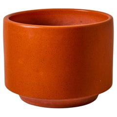 1960s Gainey Orange Glazed Planter