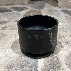 1960s Gainey Pottery Black Footed Planter Architectural Modern