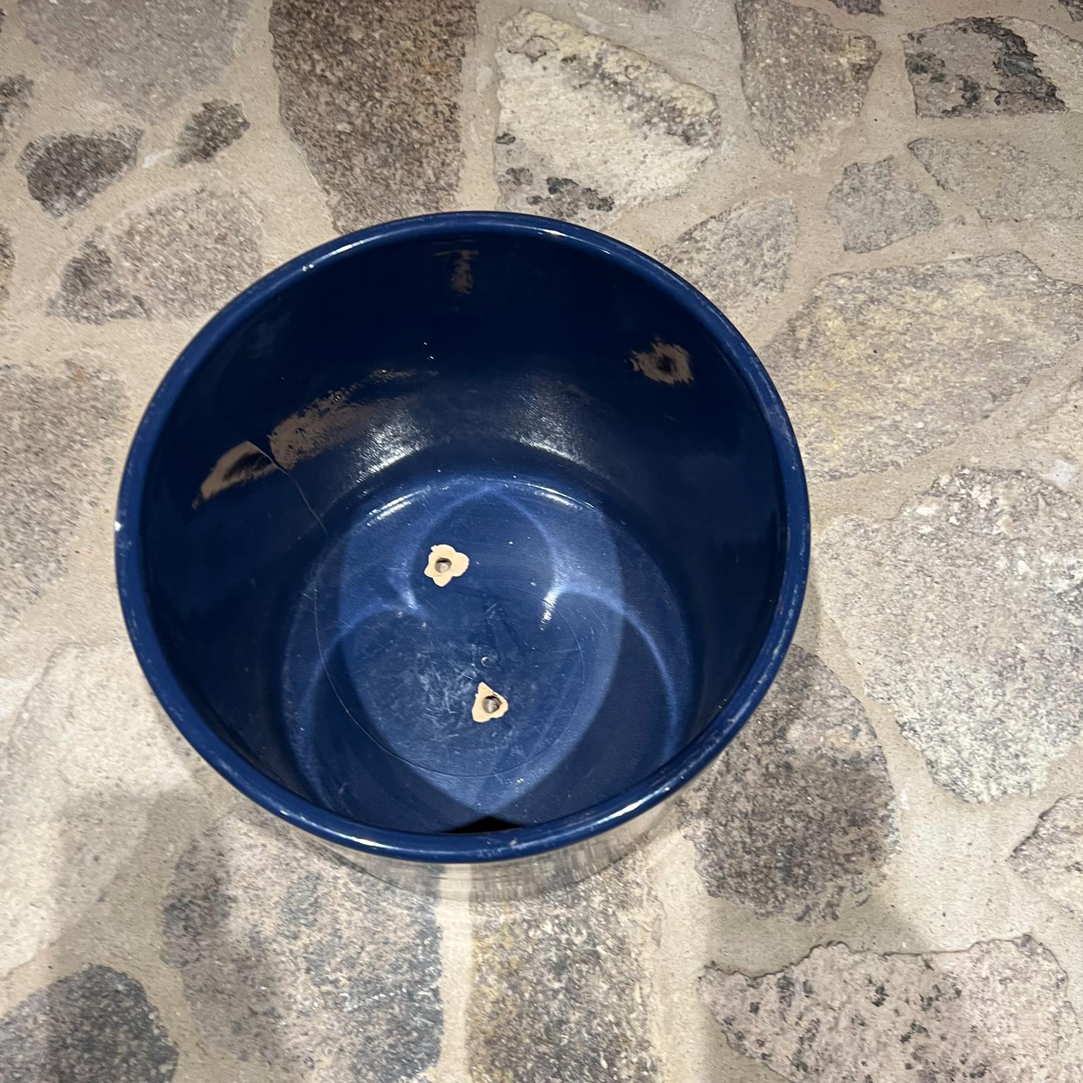 American 1960s Gainey Pottery Cobalt Blue Ac 12 Architectural Planter Pot California For Sale