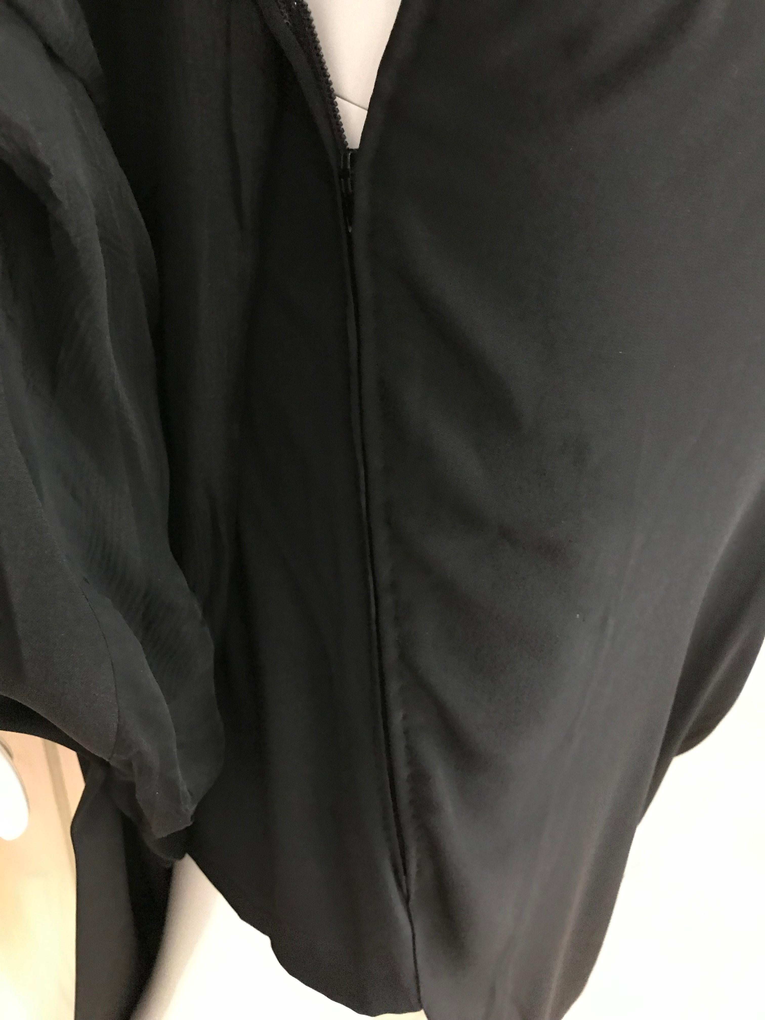 Abito da cocktail in jersey nero opaco di Galanos del 1960 in vendita 6
