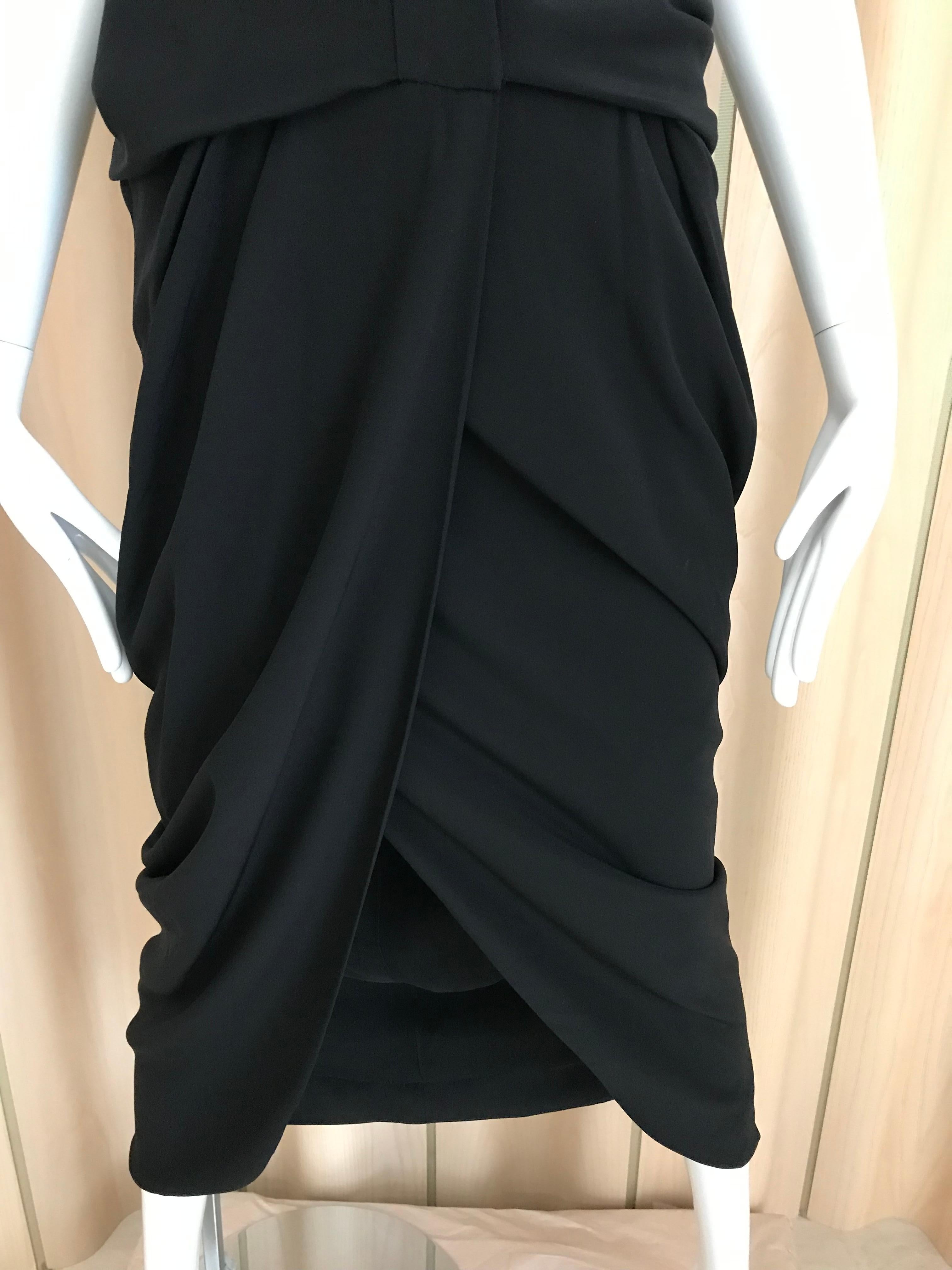 black matte jersey dress
