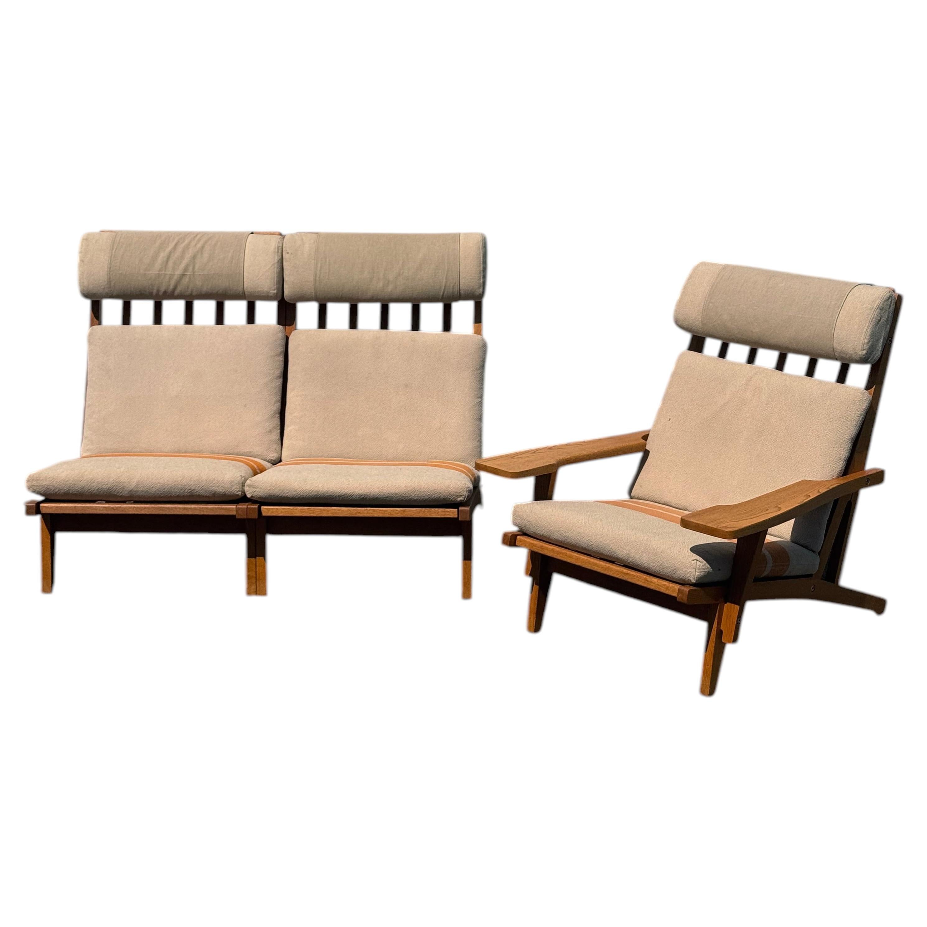 1960s GE-375 Modular Seating System by Hans J. Wegner for Getama in oak For Sale