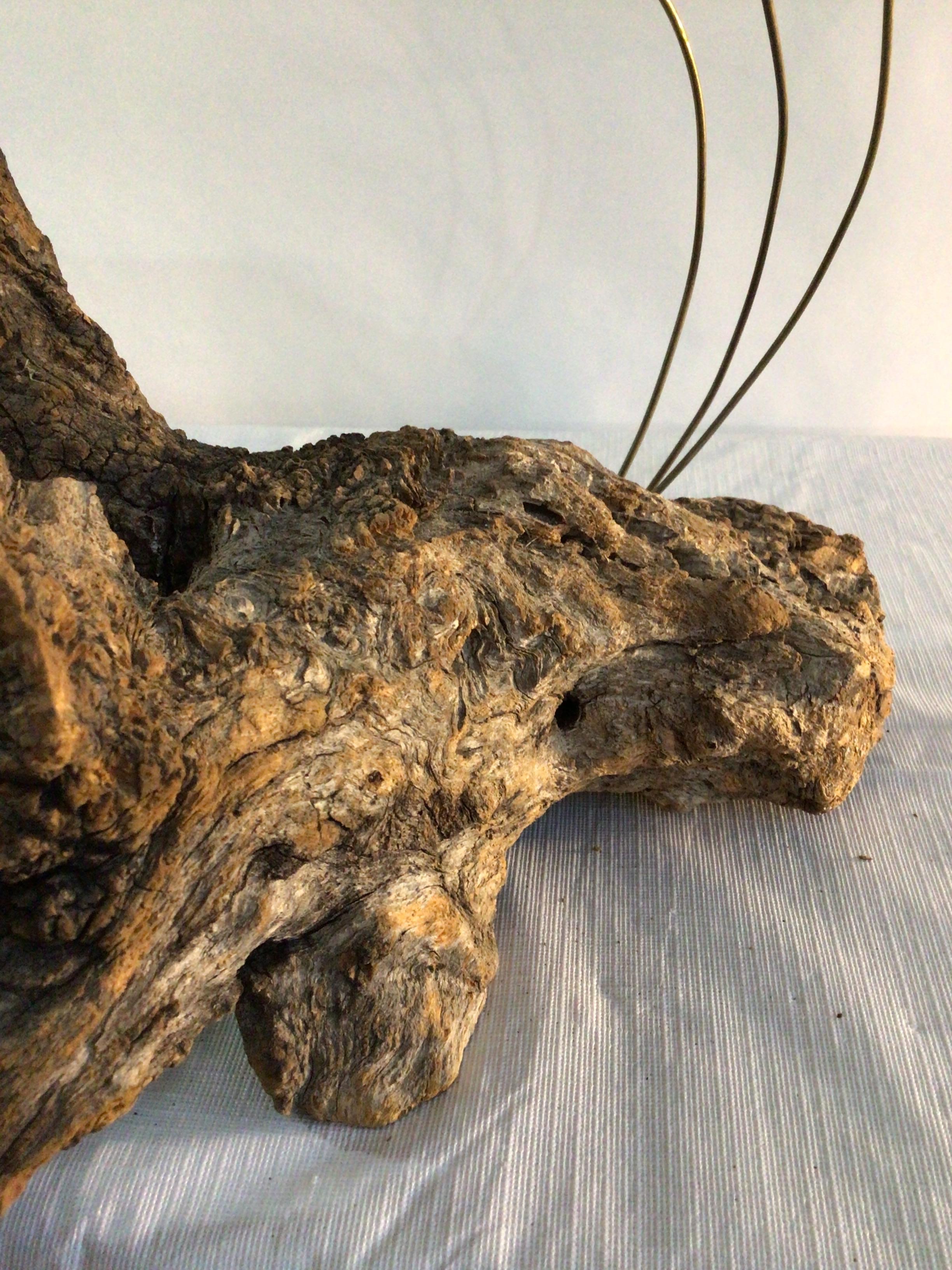 Scultura di oche in volo degli anni '60 su base di legno di driftwood in vendita 1