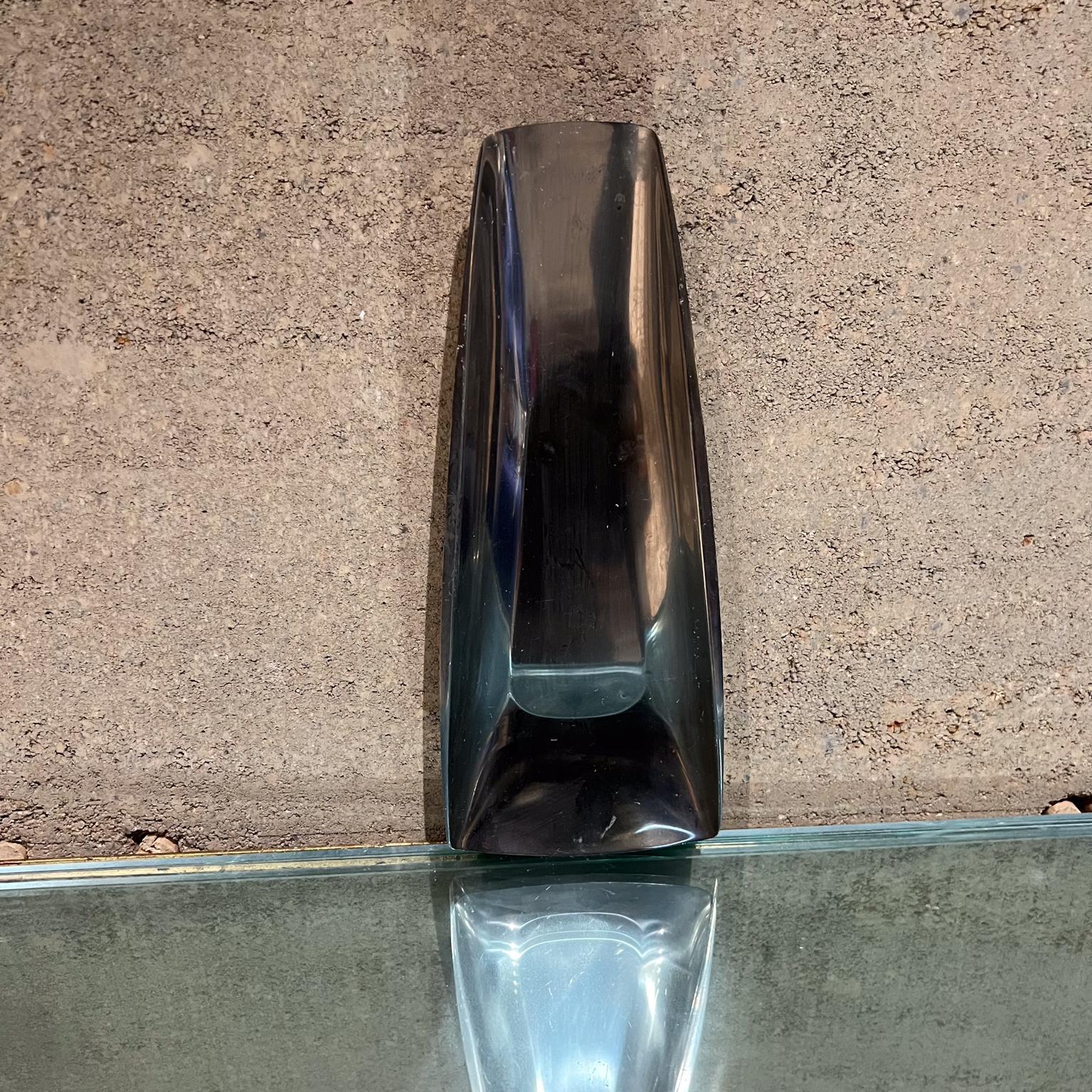 1960s Gense Modern Wedge Stainless Serving Tray Sweden In Good Condition For Sale In Chula Vista, CA