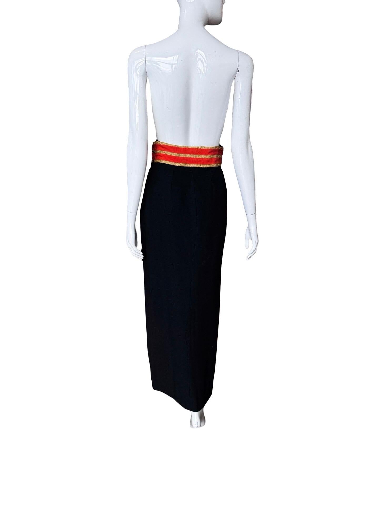 1960s Geoffrey Beene Bazaar Long Military Skirt For Sale 1