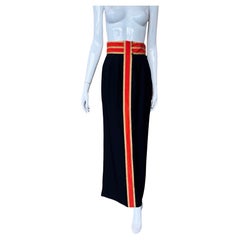 1960s Geoffrey Beene Bazaar Long Military Skirt
