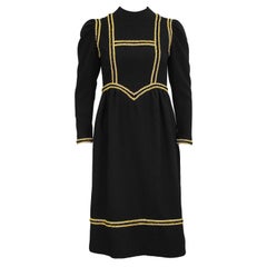Schwarzes und goldenes Kleid von Geoffrey Beene aus den 1960er Jahren