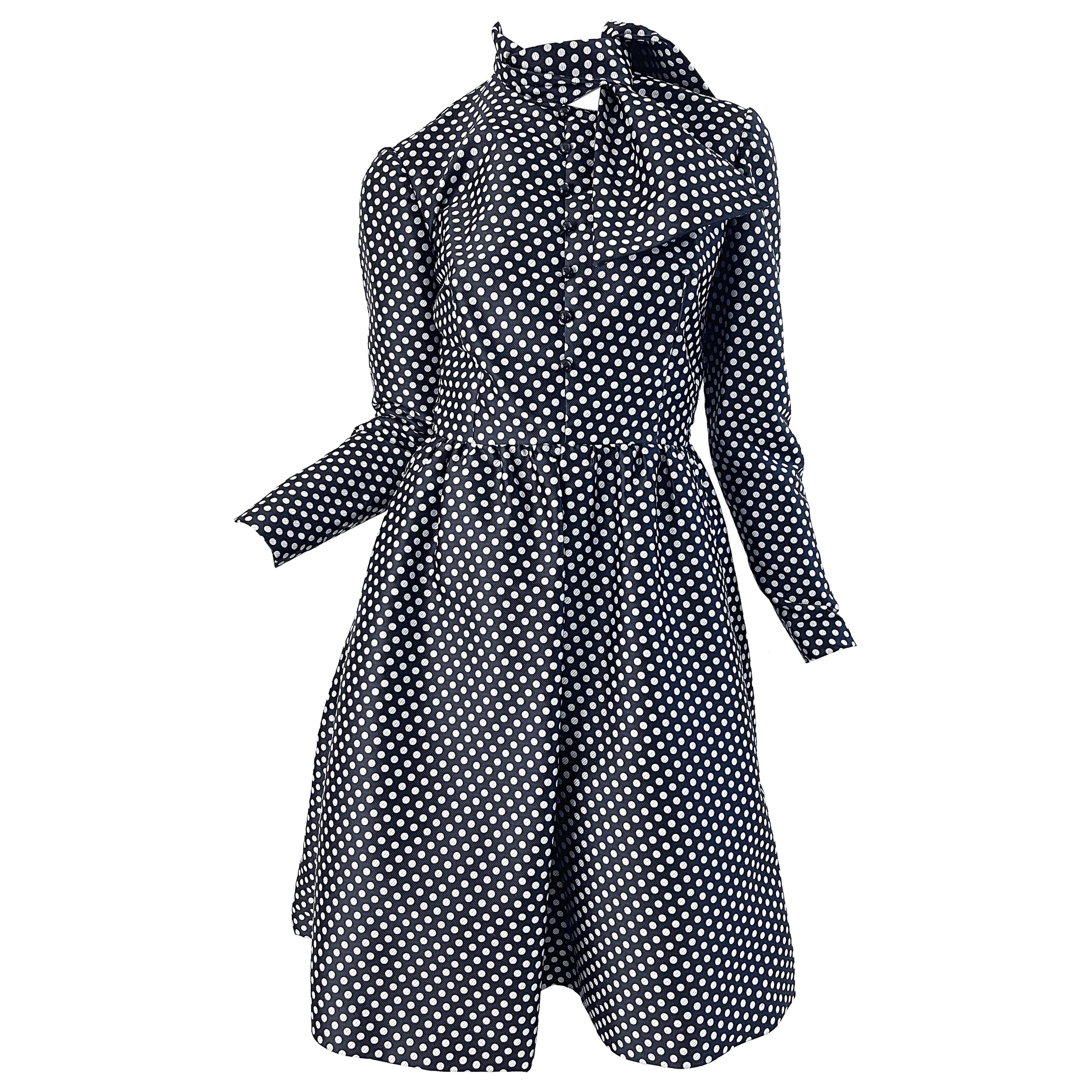 1960 Geoffrey Beene, abito in seta vintage anni '60, in bianco e nero, linea A, anni '60, vintage.