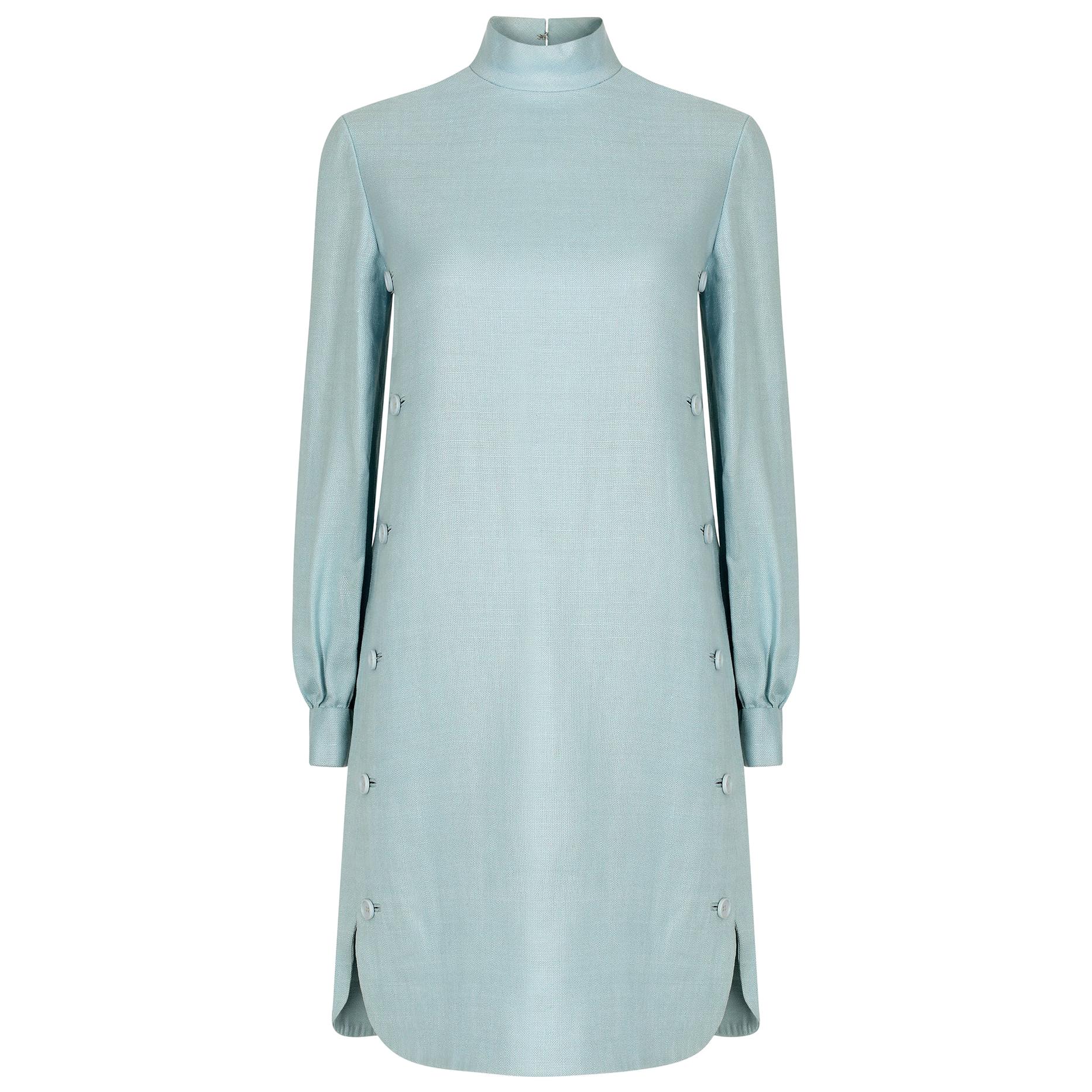 1990S GEOFFREY BEENE Baby Blue Silk Jersey Minimalist Gown at 1stDibs