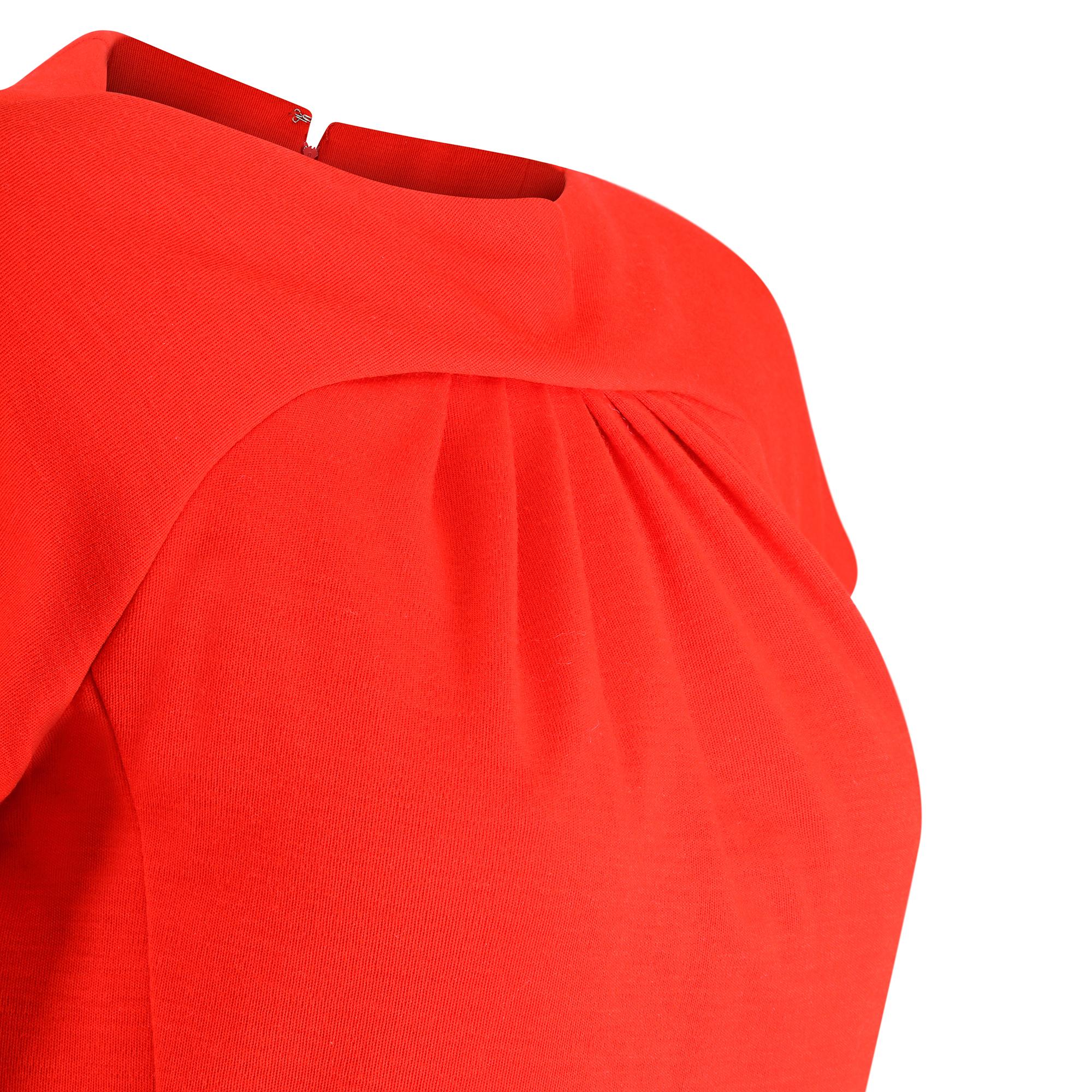 Women's 1960s Geoffrey Beene Red Jersey Shift Dress For Sale