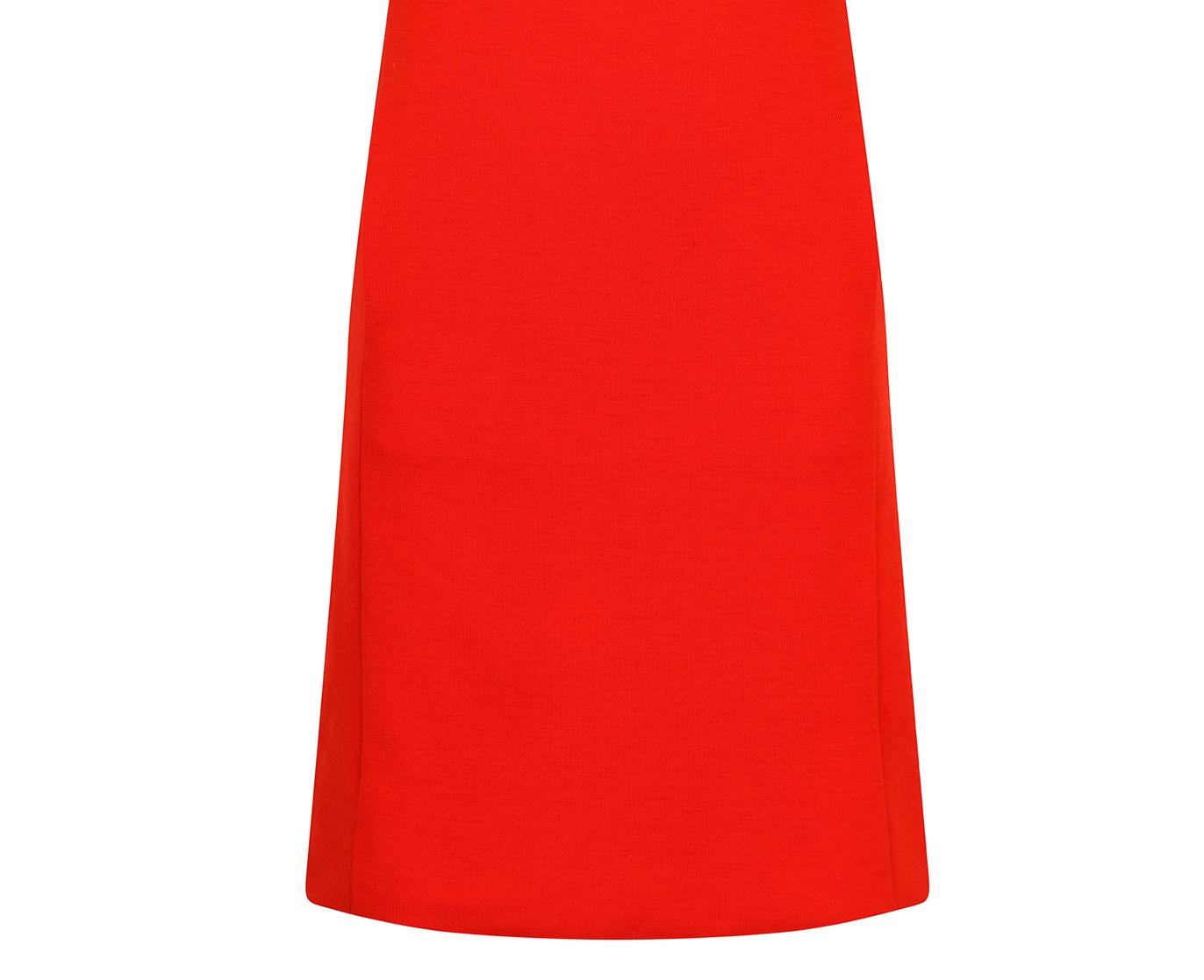 1960s Geoffrey Beene Red Jersey Shift Dress For Sale 2