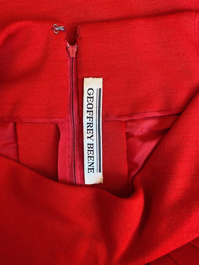 1960s Geoffrey Beene Red Jersey Shift Dress For Sale 3