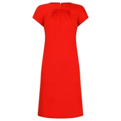 Retro 1960s Geoffrey Beene Red Jersey Shift Dress