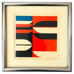 1960s Geometric Abstract Serigraph by Anton Fortescu Smyth Titled "Yankee Jr"