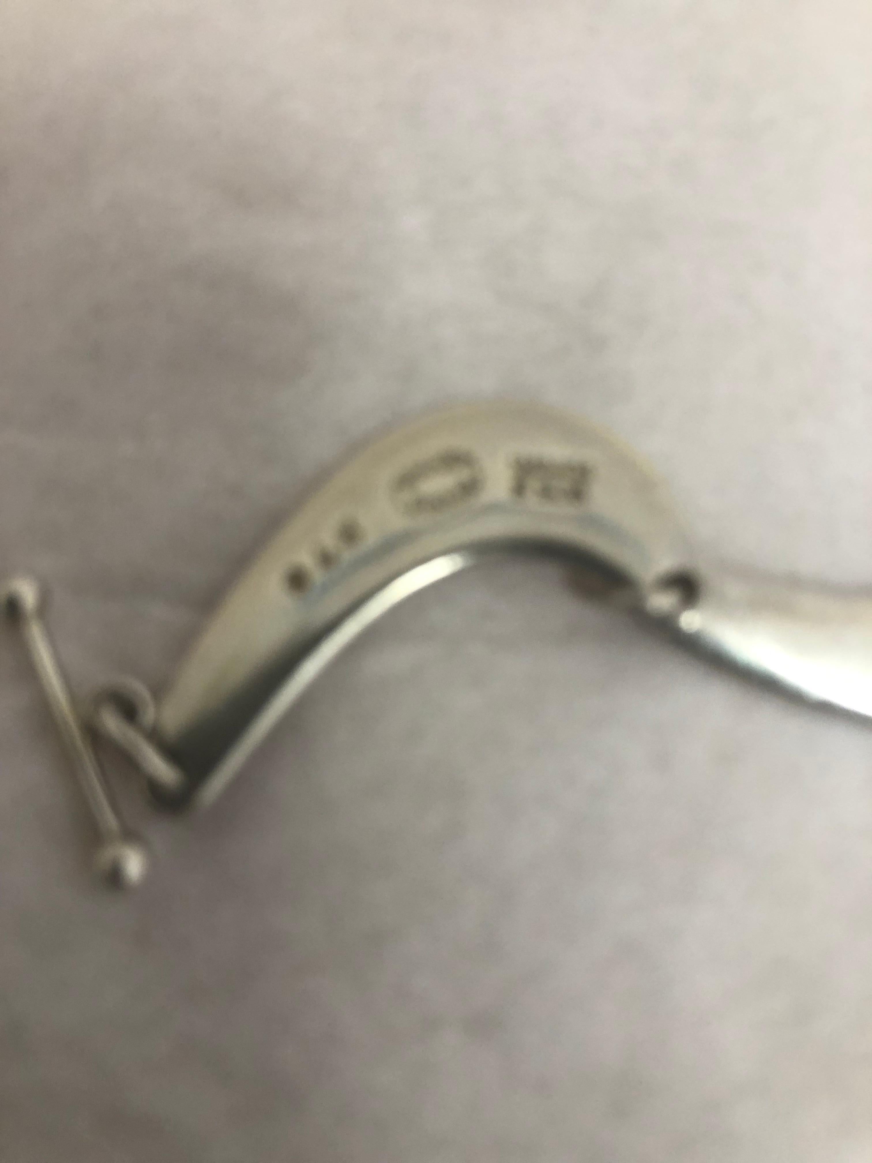 Women's 1960s Georg Jensen Boomerang 925 Silver Necklace Model 276