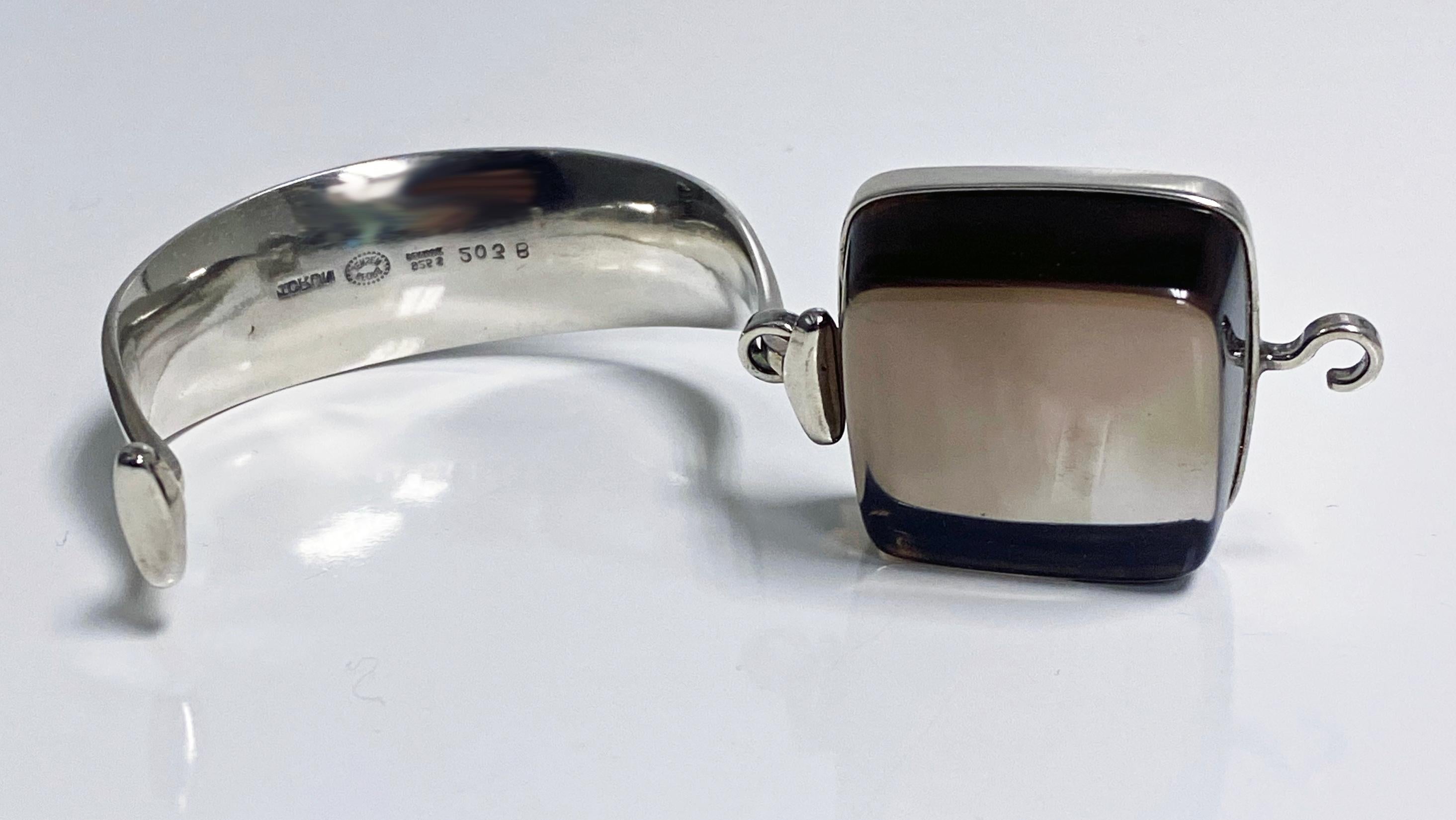 1960's Georg Jensen Rock Crystal Bangle #203 Vivianna Torun 1