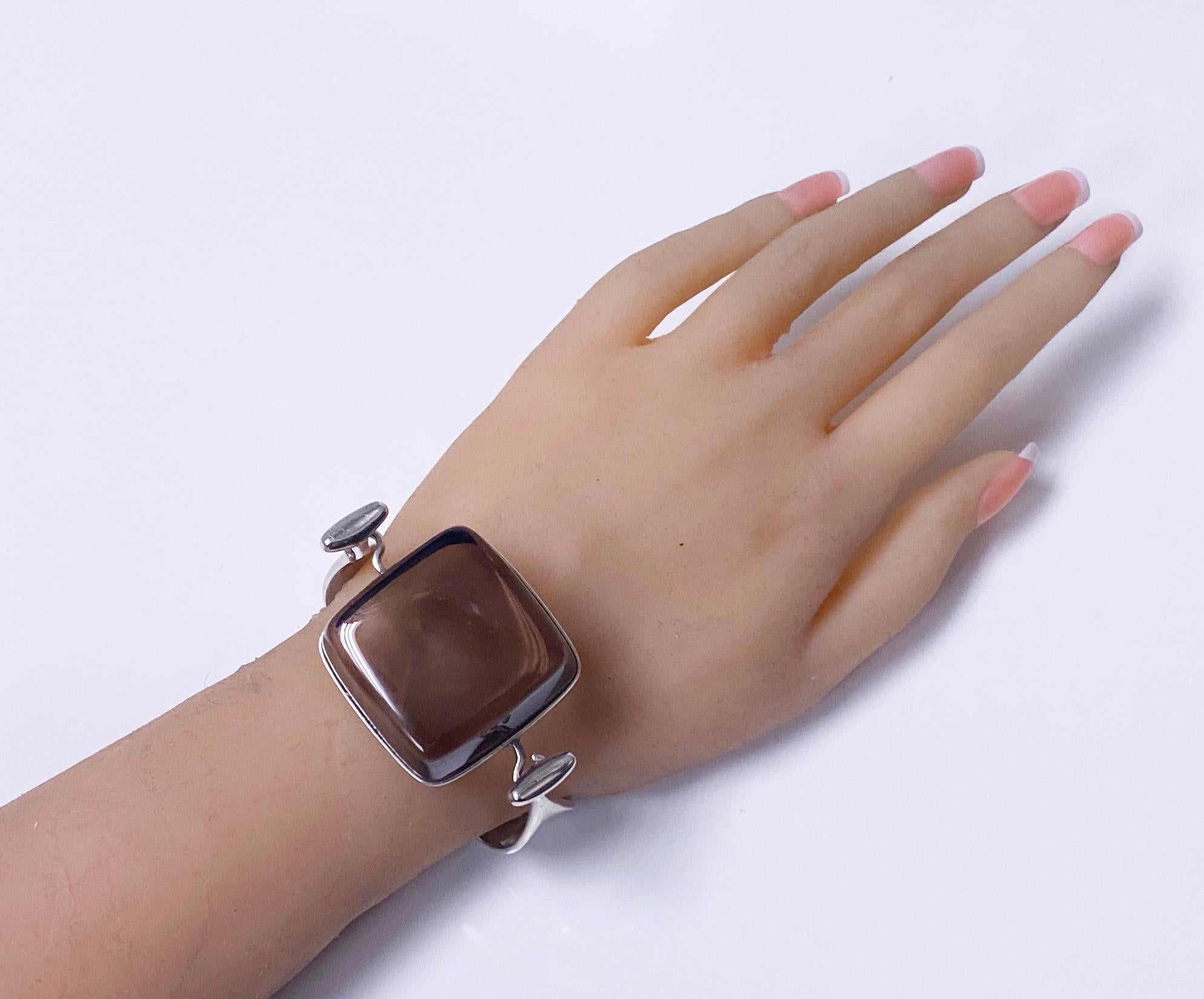 1960's Georg Jensen Rock Crystal Bangle #203 Vivianna Torun 3
