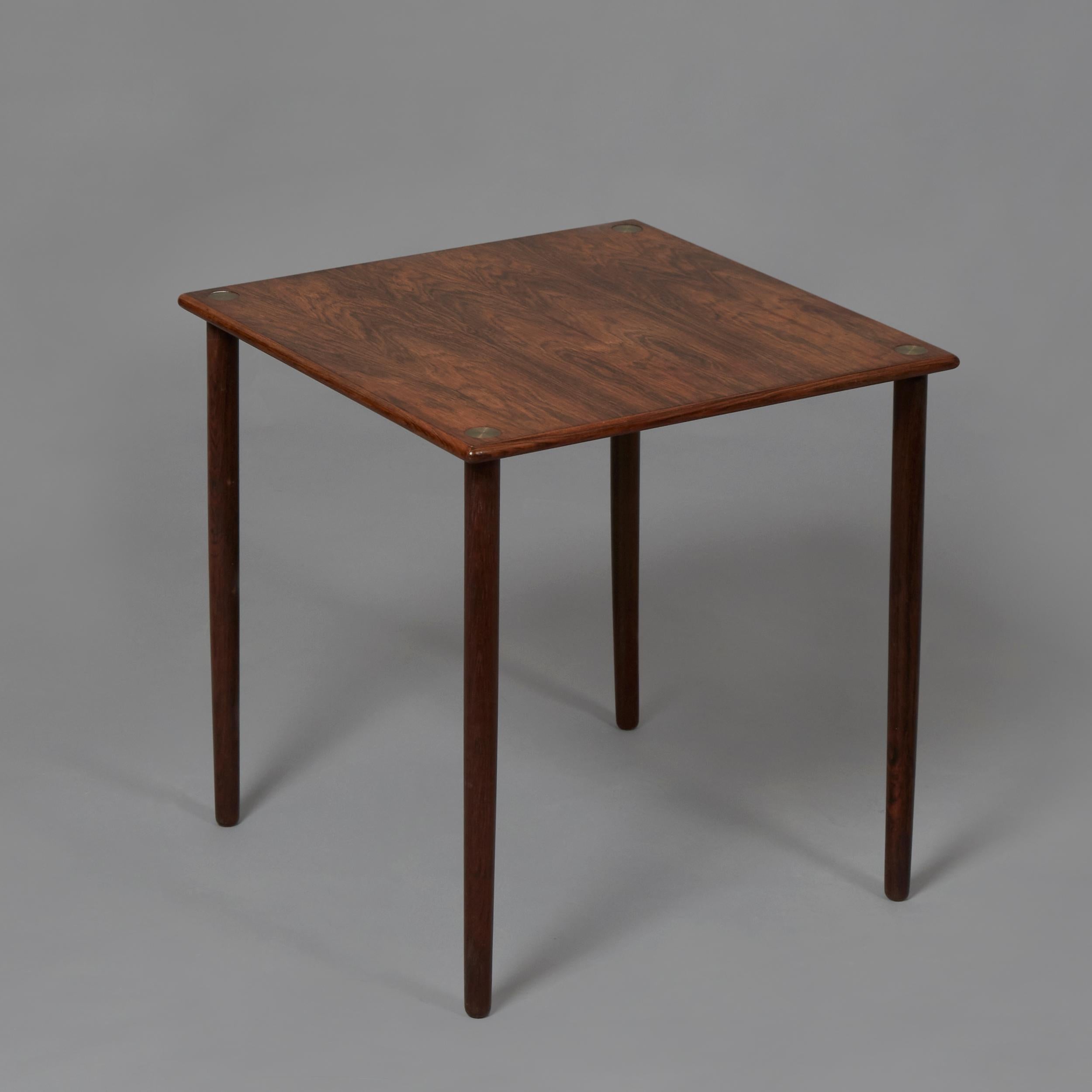 Mid-Century Modern 1960s Georg Petersen Rosewood Side Table For Sale