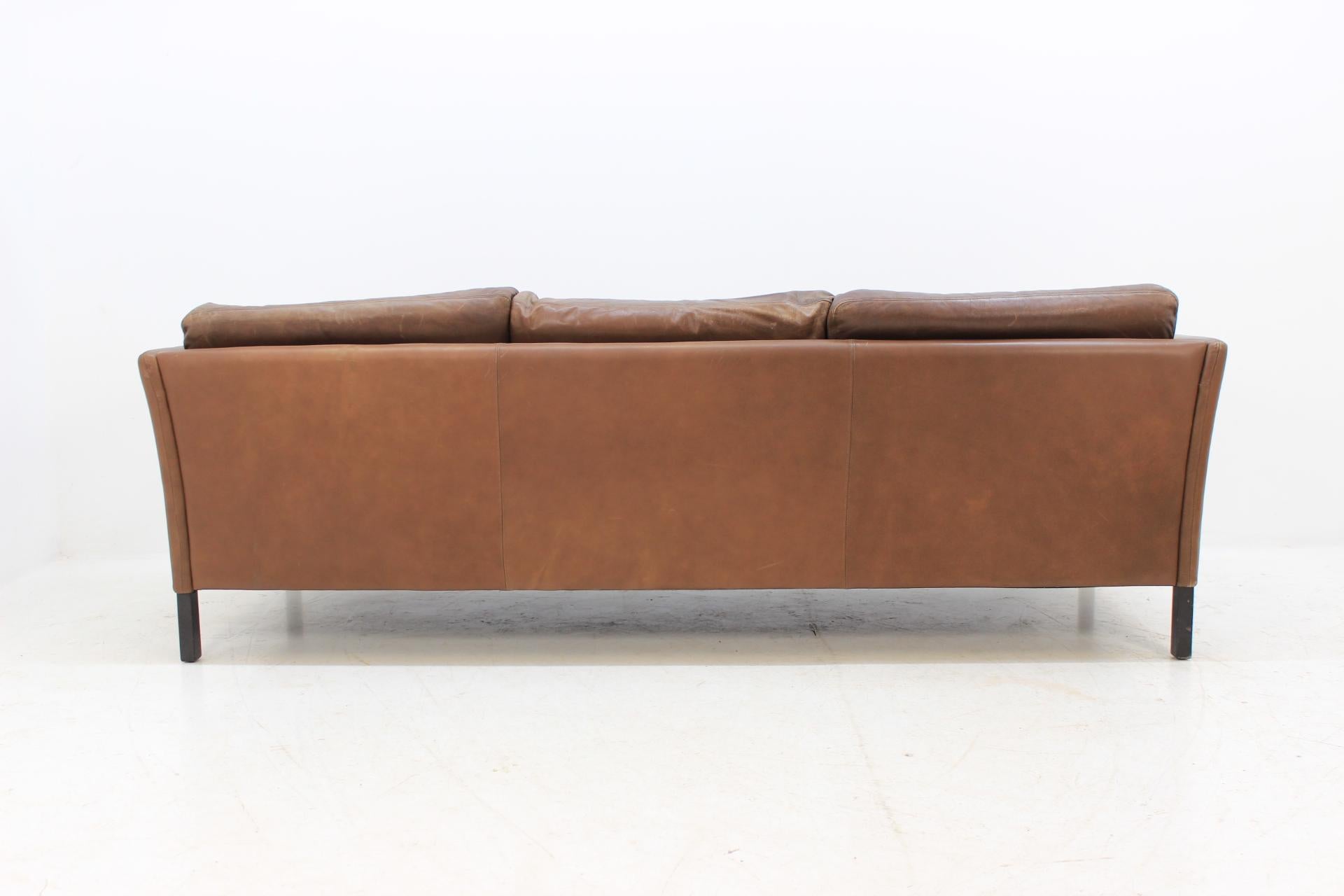 1960s Georg Thams Danish Three-Seat Sofa in Brown Leather 3
