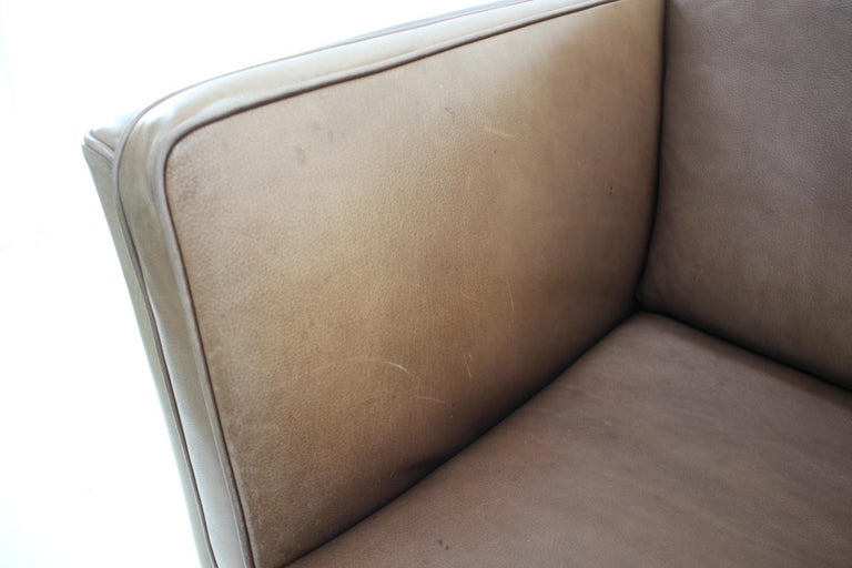 1960s Georg Thams Leather 3-Seat Sofa For Sale 2