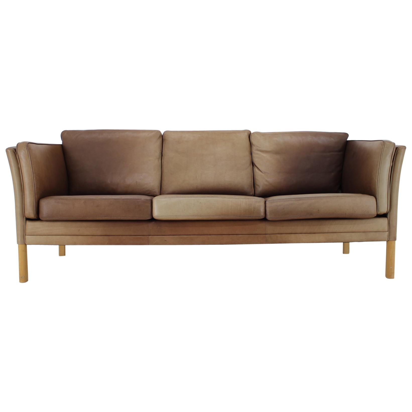 1960s Georg Thams Leather 3-Seat Sofa