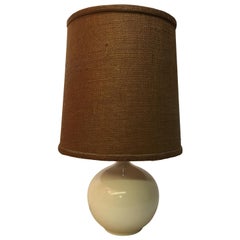 1960s George Kovacs Bulbous White Ceramic Lamp