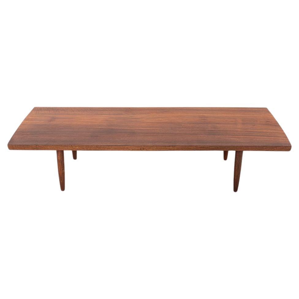1967 George Nakashima Studio Q Bench / Coffee Table, American Black Walnut 24×60