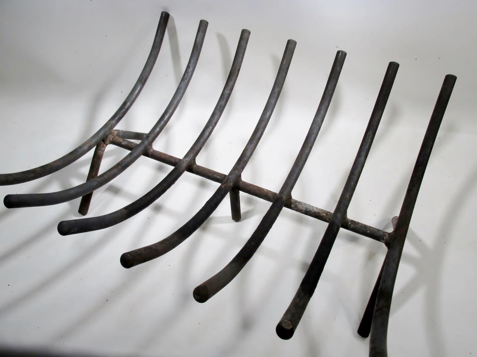 Mid-Century Modern 1960s George Nelson Howard Miller Stand Fireplace Firebasket Log Fire Holder