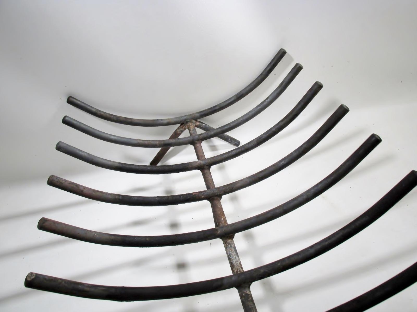 Mid-20th Century 1960s George Nelson Howard Miller Stand Fireplace Firebasket Log Fire Holder