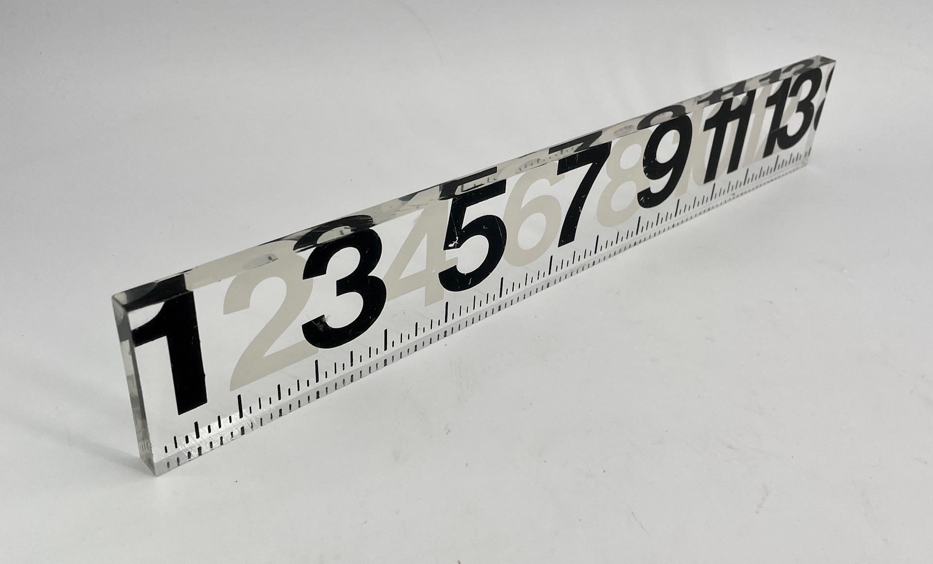 1960er George Nelson Ruler aus der SAFETY NUMBERS Graphic Design + Clock Series (Moderne der Mitte des Jahrhunderts) im Angebot