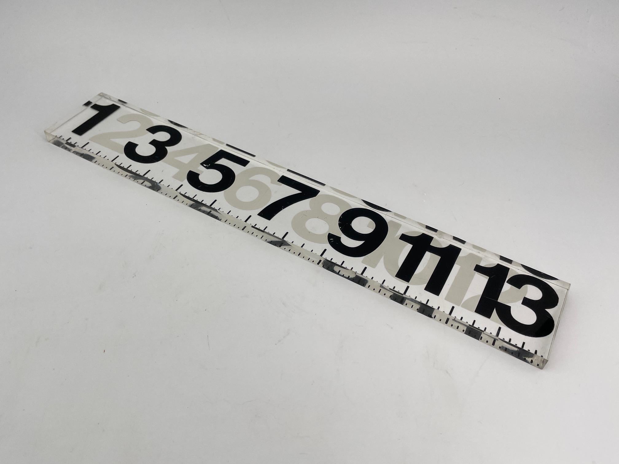 1960er George Nelson Ruler aus der SAFETY NUMBERS Graphic Design + Clock Series (amerikanisch) im Angebot