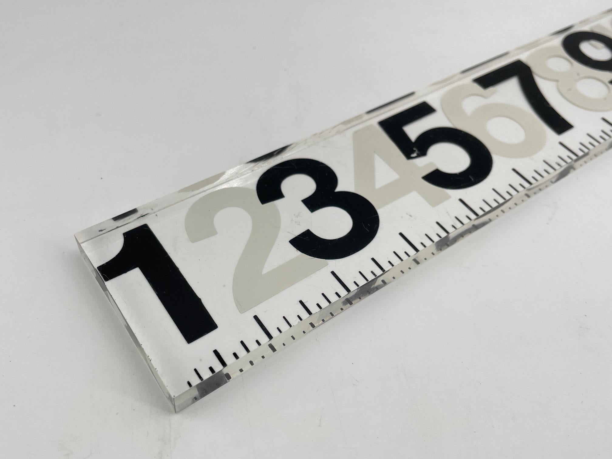 1960er George Nelson Ruler aus der SAFETY NUMBERS Graphic Design + Clock Series (Maschinell gefertigt) im Angebot