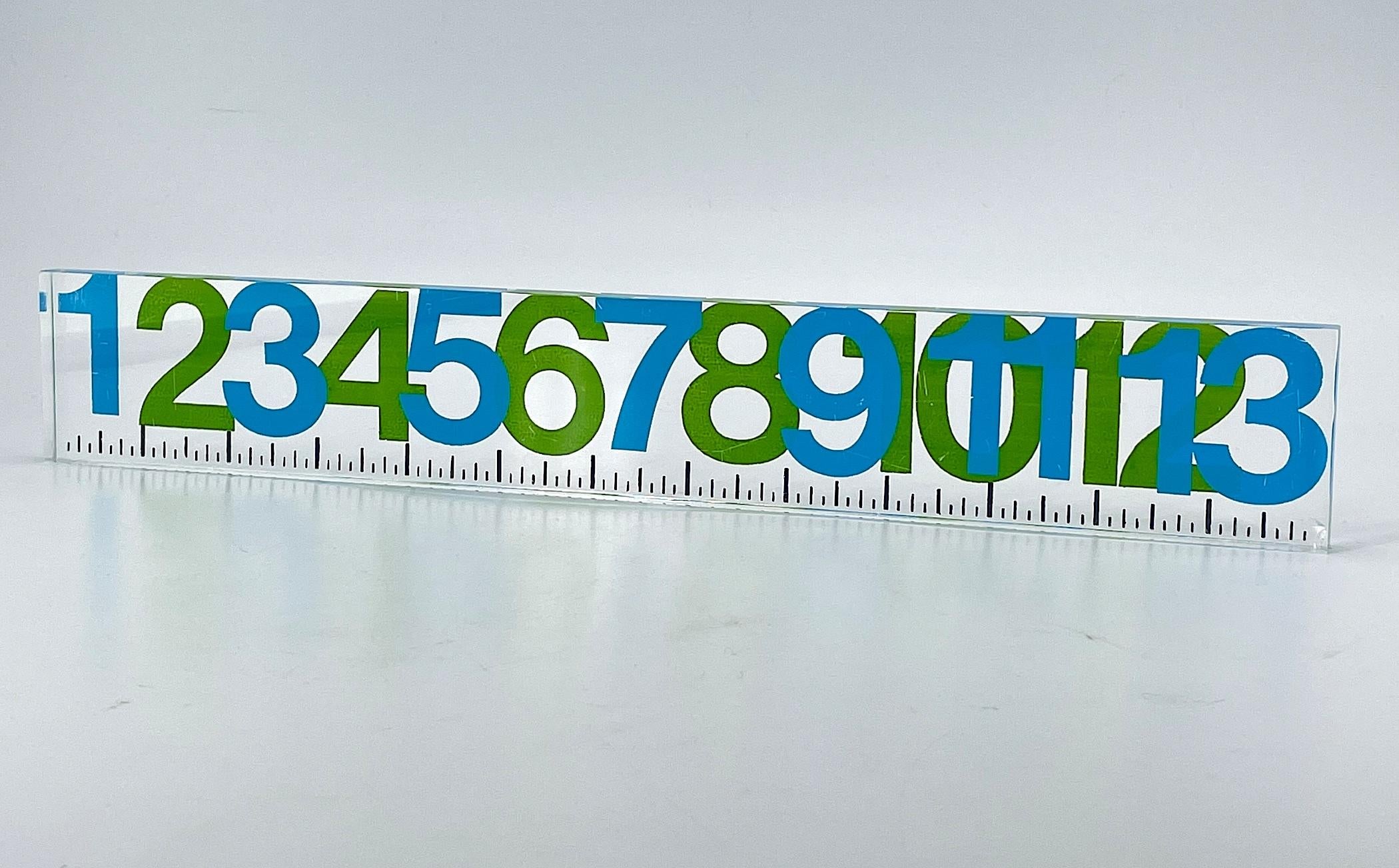 Mid-Century Modern 1960s George Nelson Ruler from the SAFETY NUMBERS Graphic Design + Clock Series For Sale