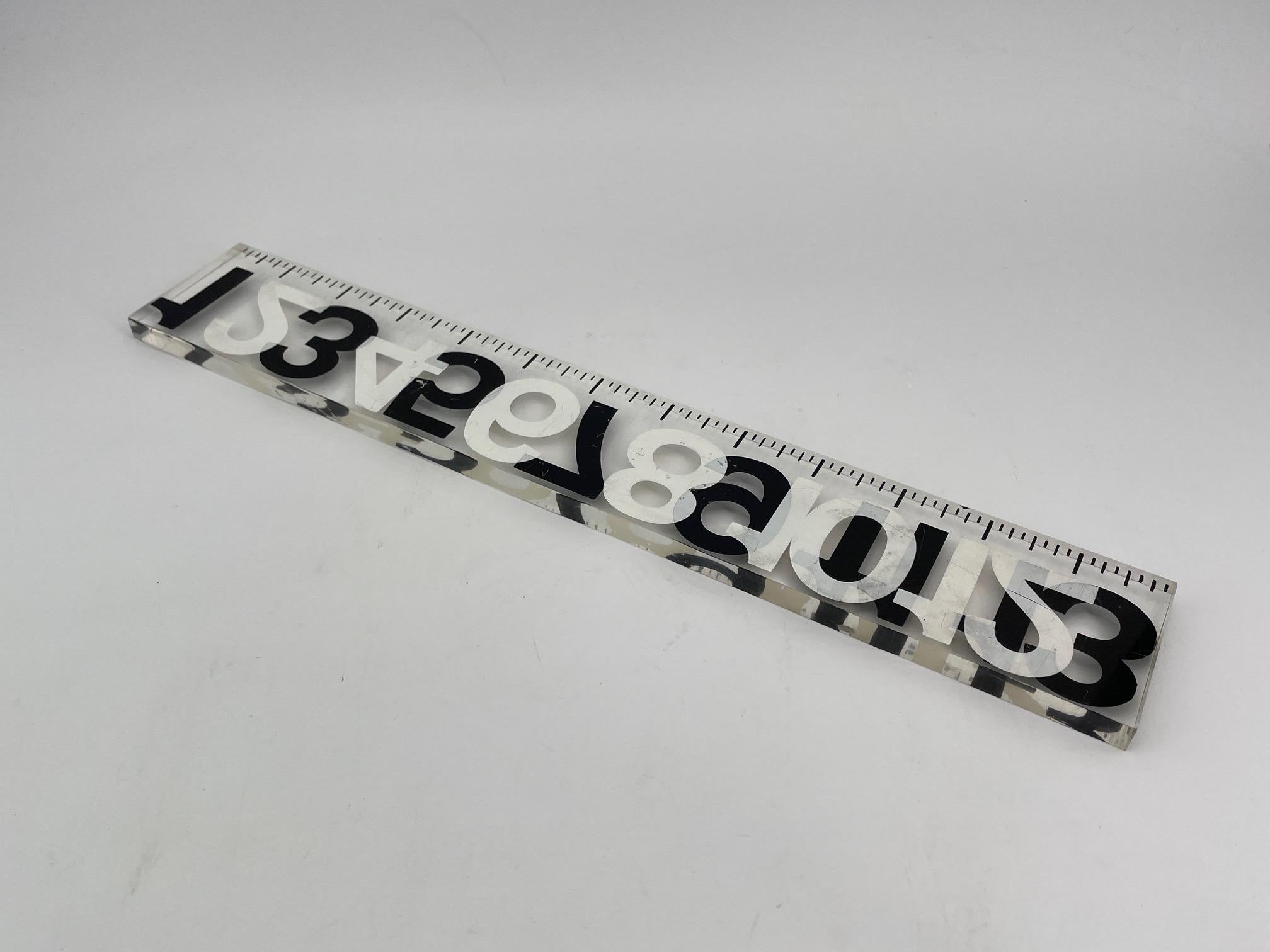 1960er George Nelson Ruler aus der SAFETY NUMBERS Graphic Design + Clock Series im Zustand „Relativ gut“ im Angebot in Hyattsville, MD