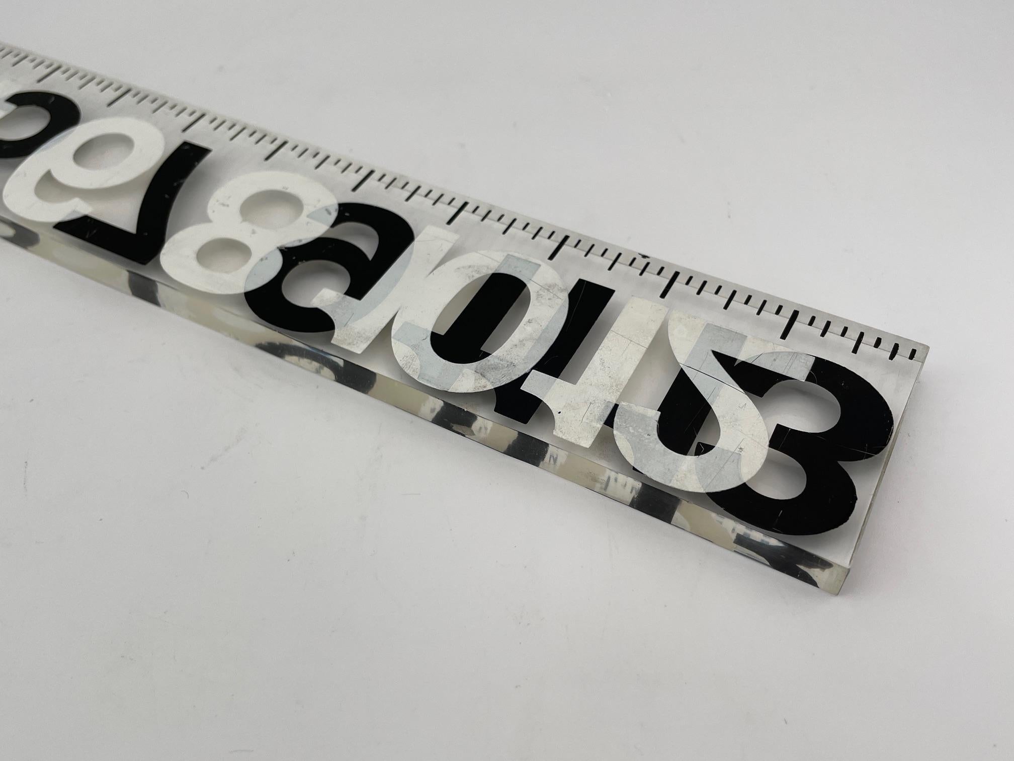 1960er George Nelson Ruler aus der SAFETY NUMBERS Graphic Design + Clock Series (Mitte des 20. Jahrhunderts) im Angebot