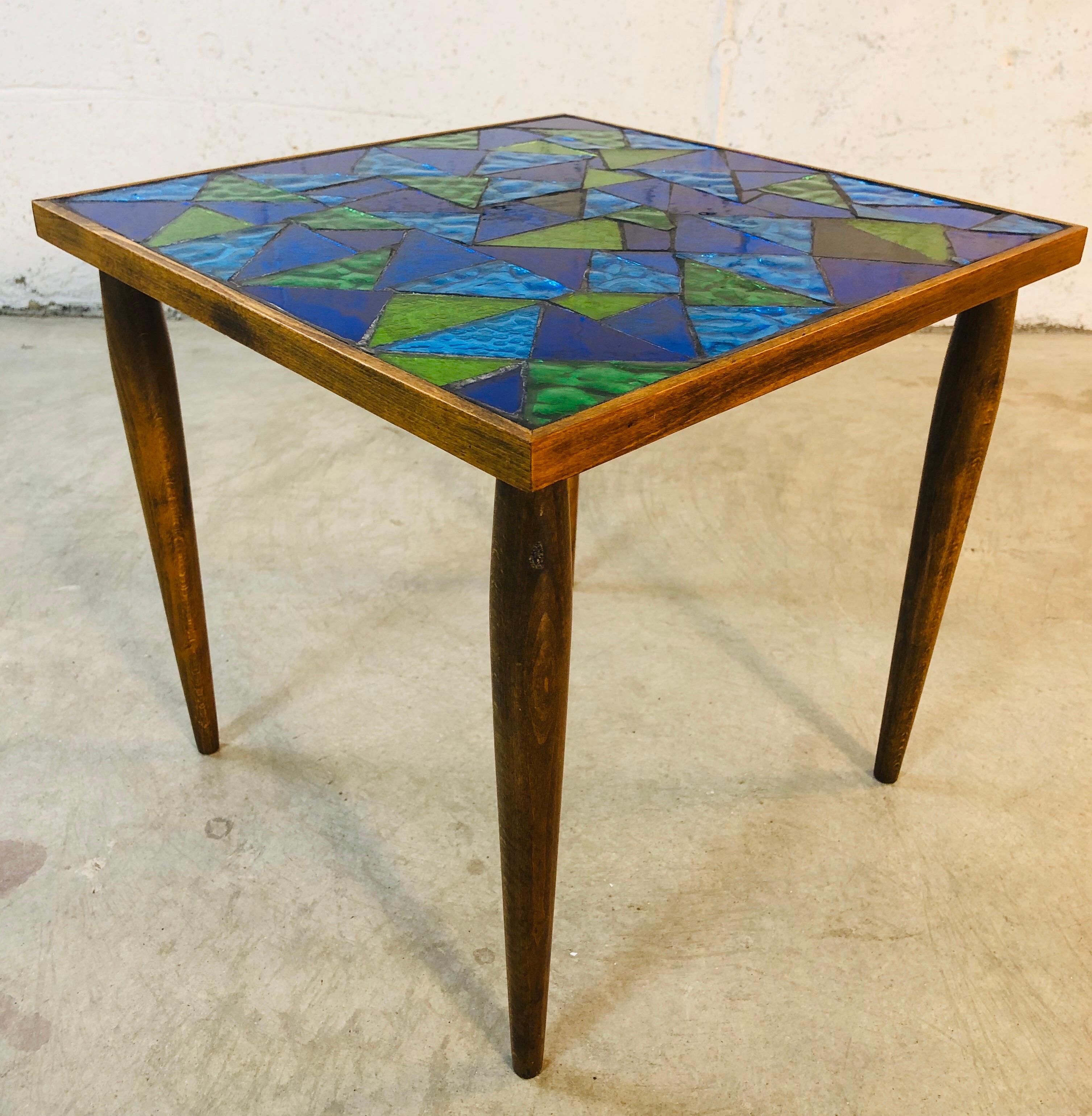 1960s Georges Briard Mosaic Tile Top Tables, Pair For Sale 3