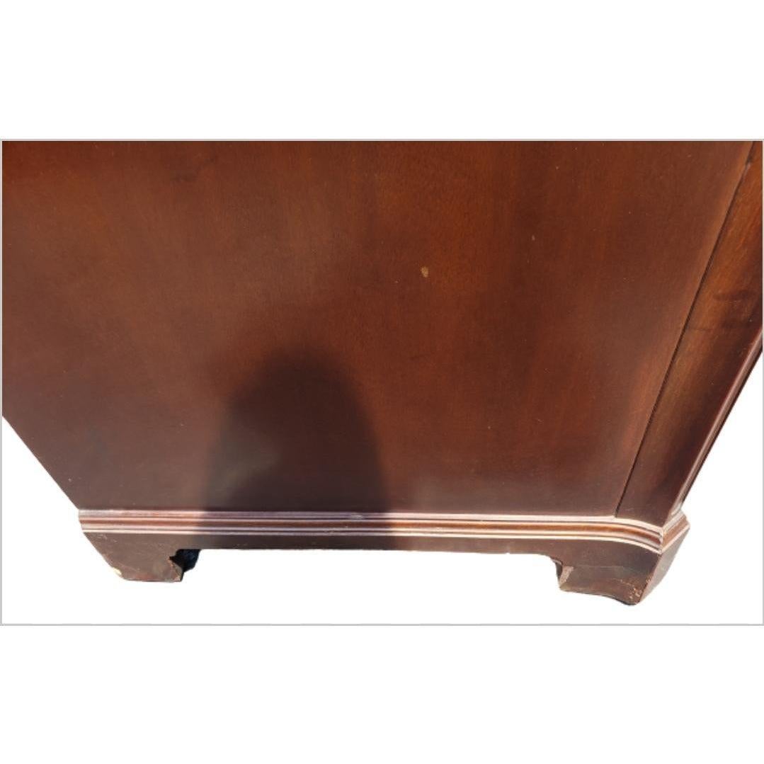 Brass 1960s Georgetown Galleries Magogany Serpentine Triple Dresser