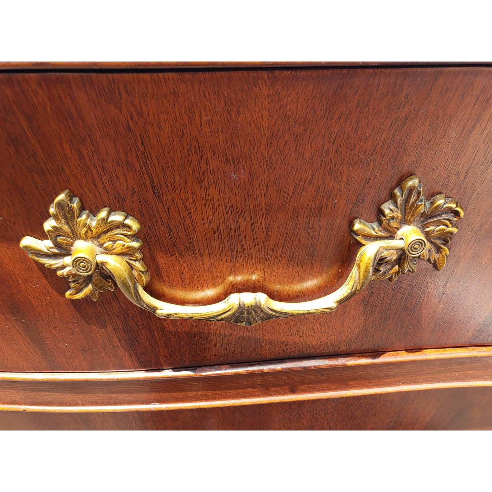 Veneer 1960s Georgetown Galleries Magogany Serpentine Triple Dresser