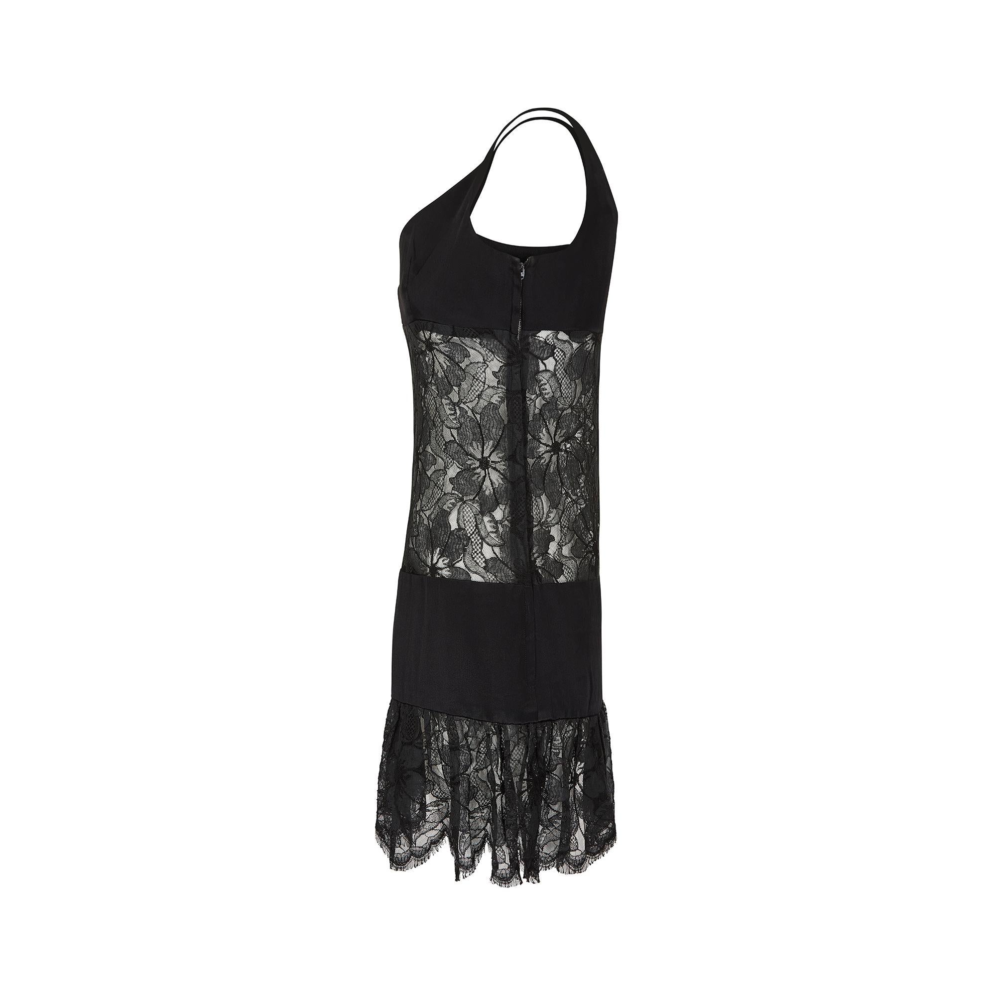 black lace cutout dress