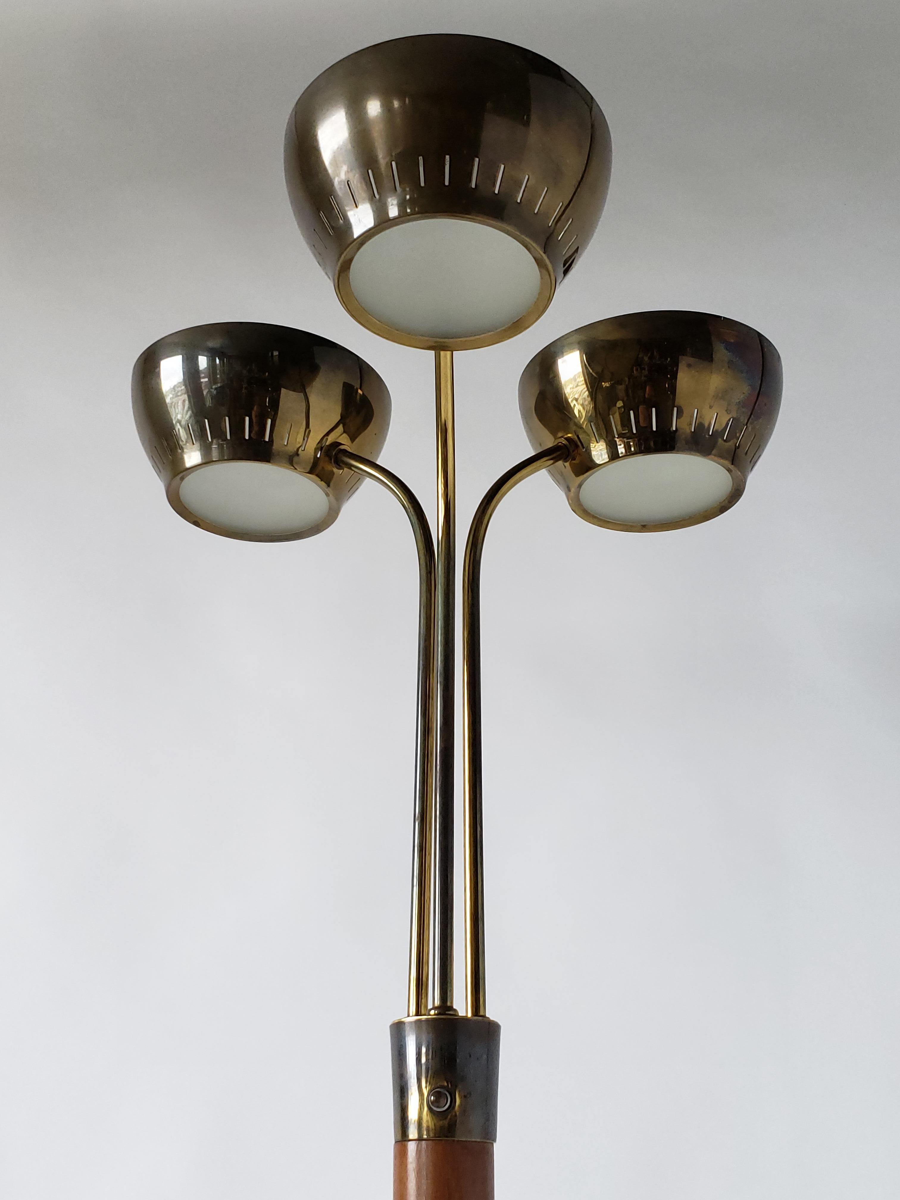1960s Gerald Thurston 3 Heads Floor Lamp, USA In Good Condition In St- Leonard, Quebec