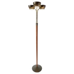 1960s Gerald Thurston 3 Heads Floor Lamp, USA